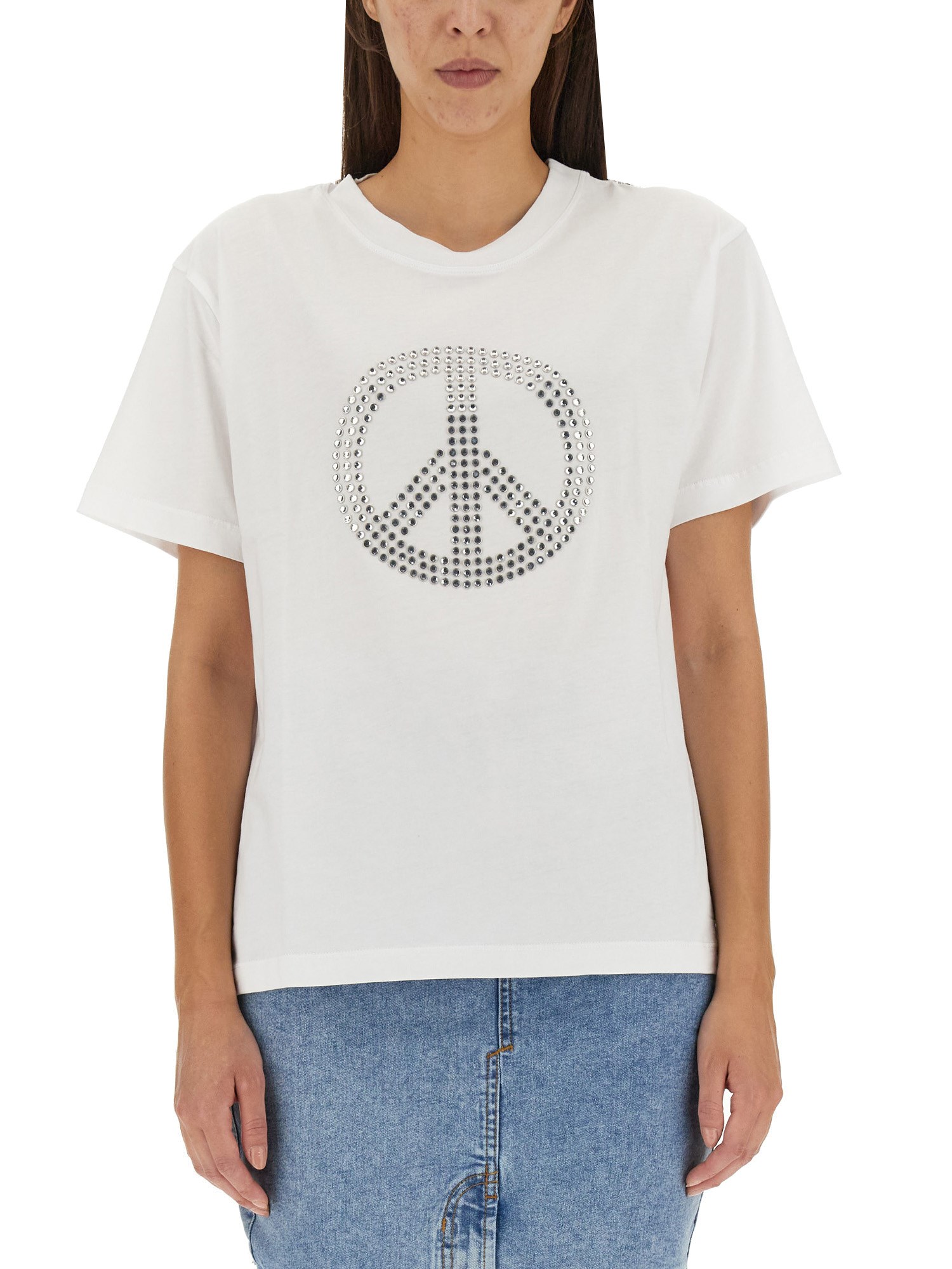 Moschino Jeans moschino jeans peace symbol t-shirt