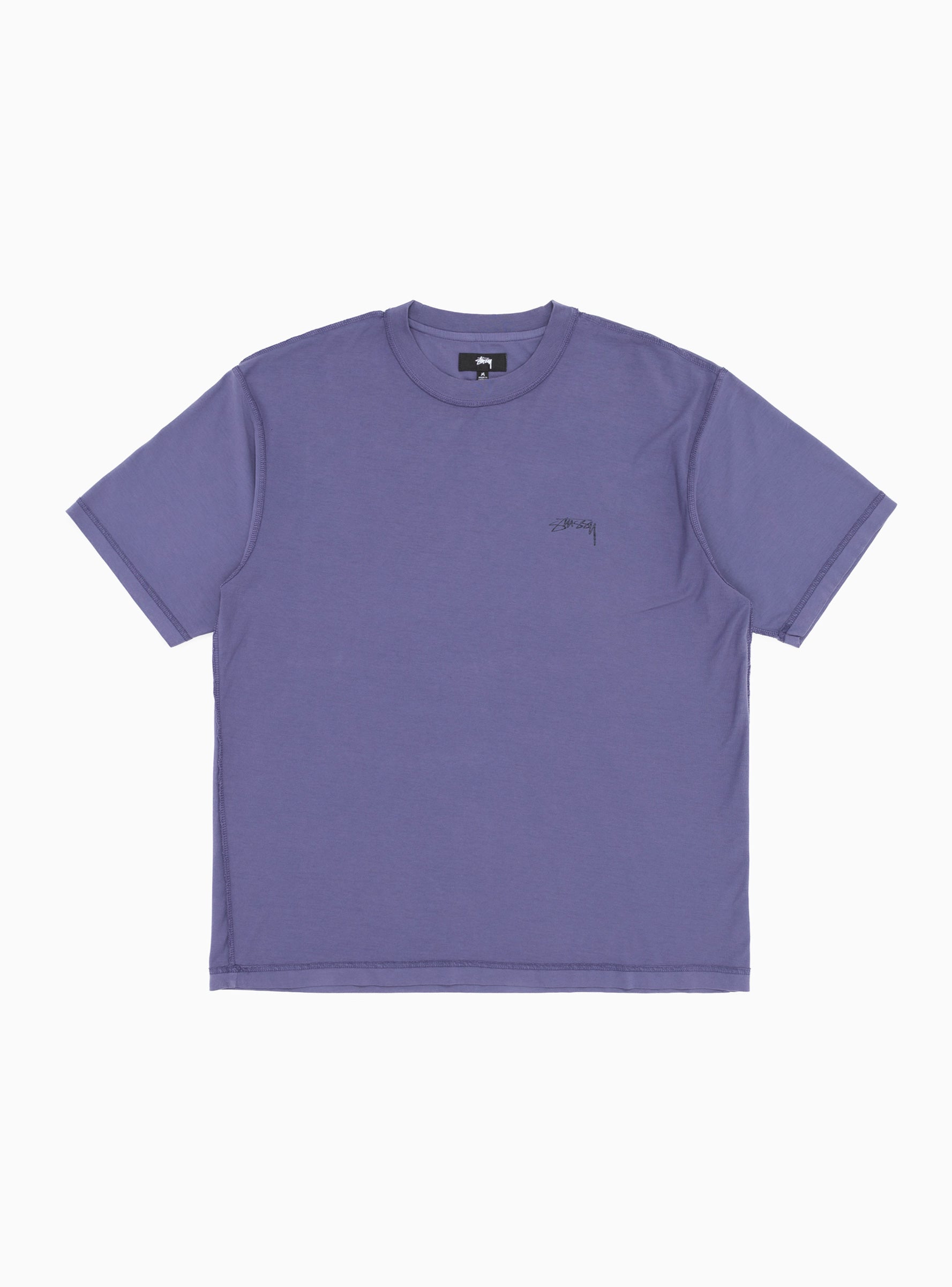  Stüssy Inside Out Pigment Dyed T-shirt Deep Cobalt Blue