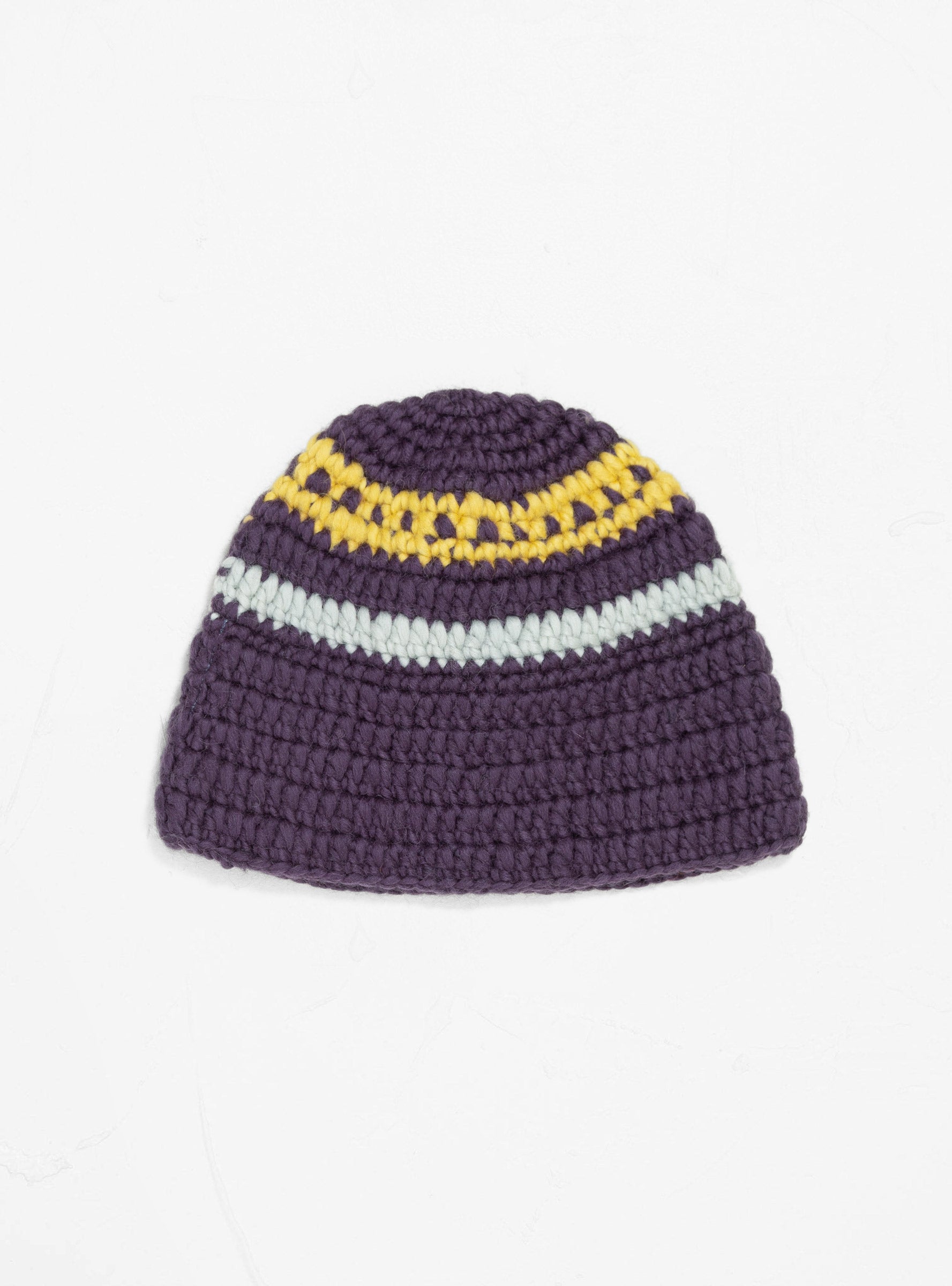  Sublime Hand Knit Roll Beanie Purple