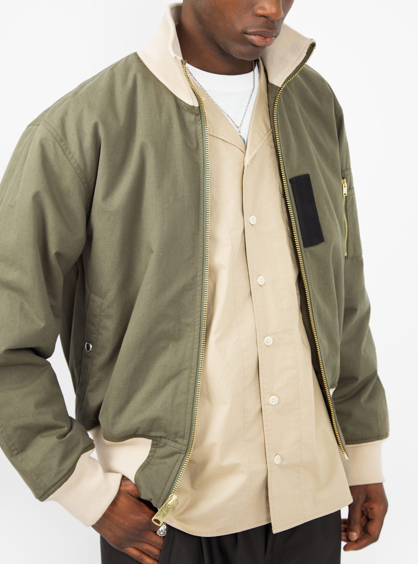  Garbstore Flight V2 Jacket Khaki - Size: Large