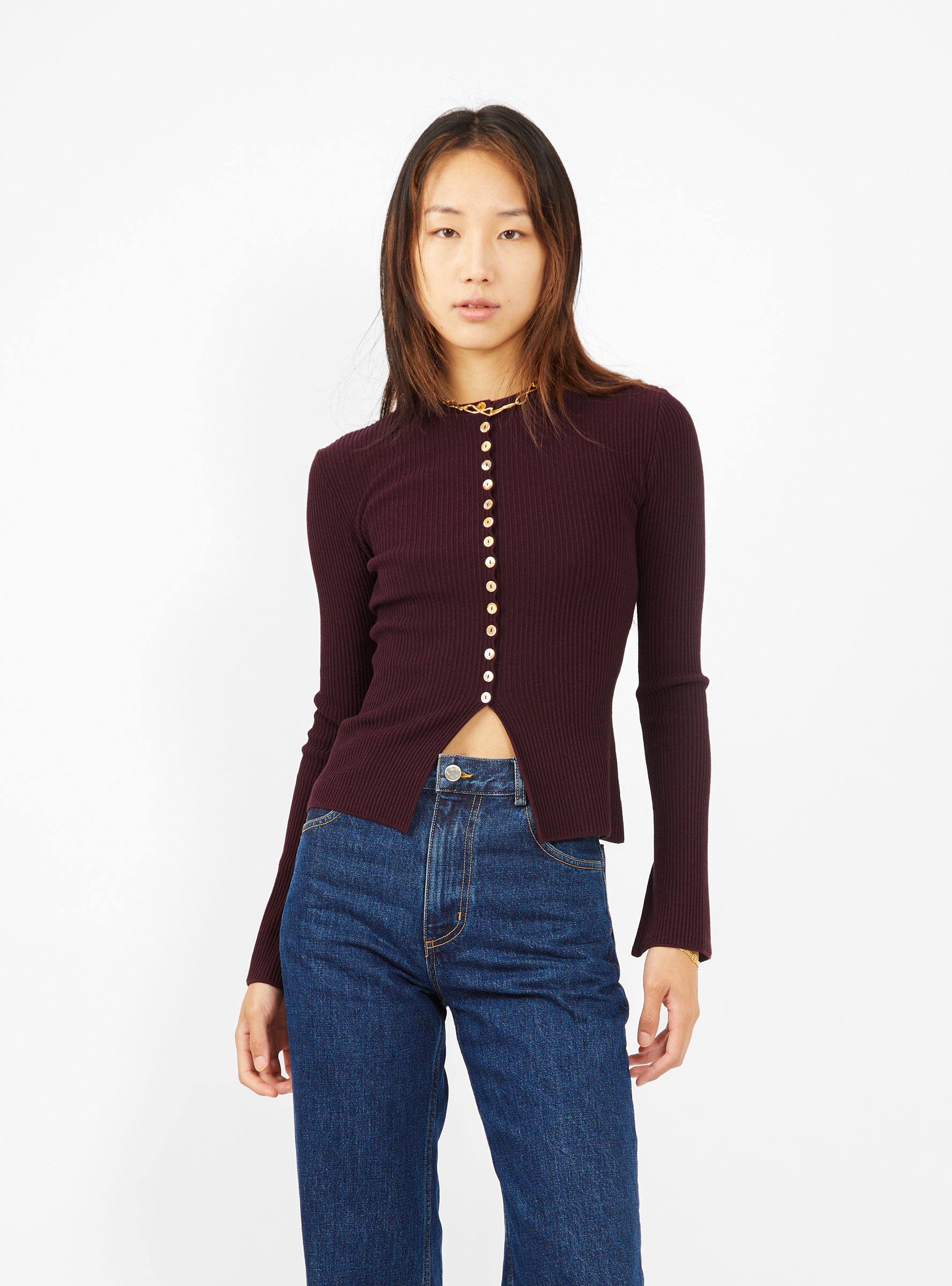  Rejina Pyo Ula Cardigan Plum