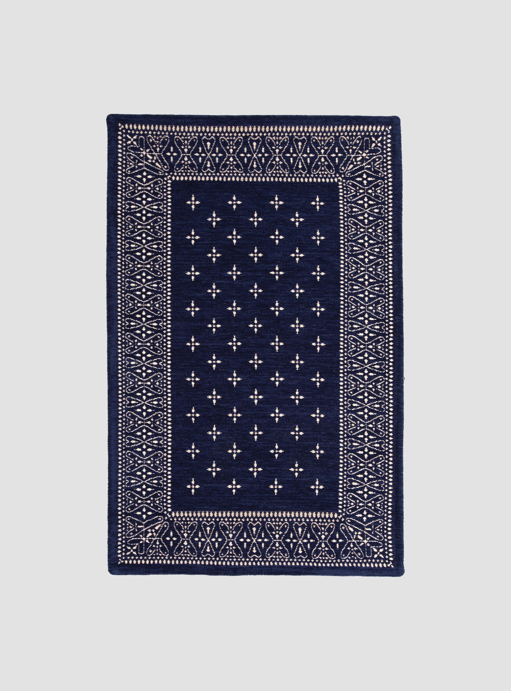  Candy Design & Works Small Cross Bandana Rug Navy