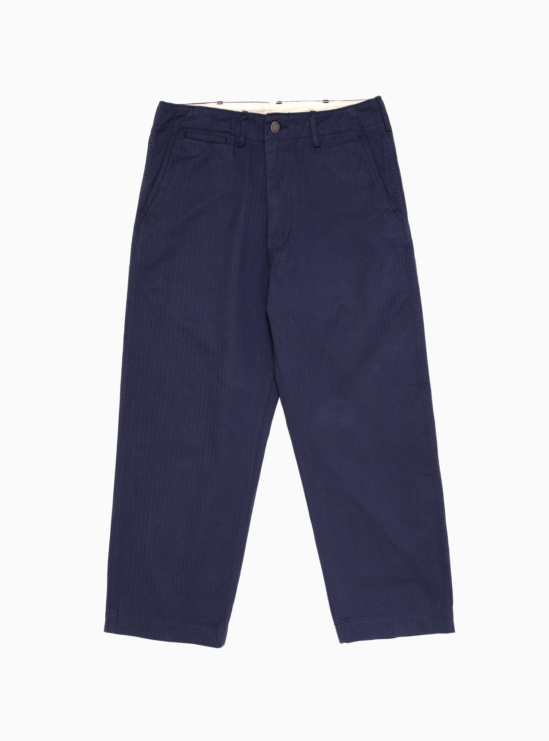  Beams Plus MIL Herringbone Trousers Navy