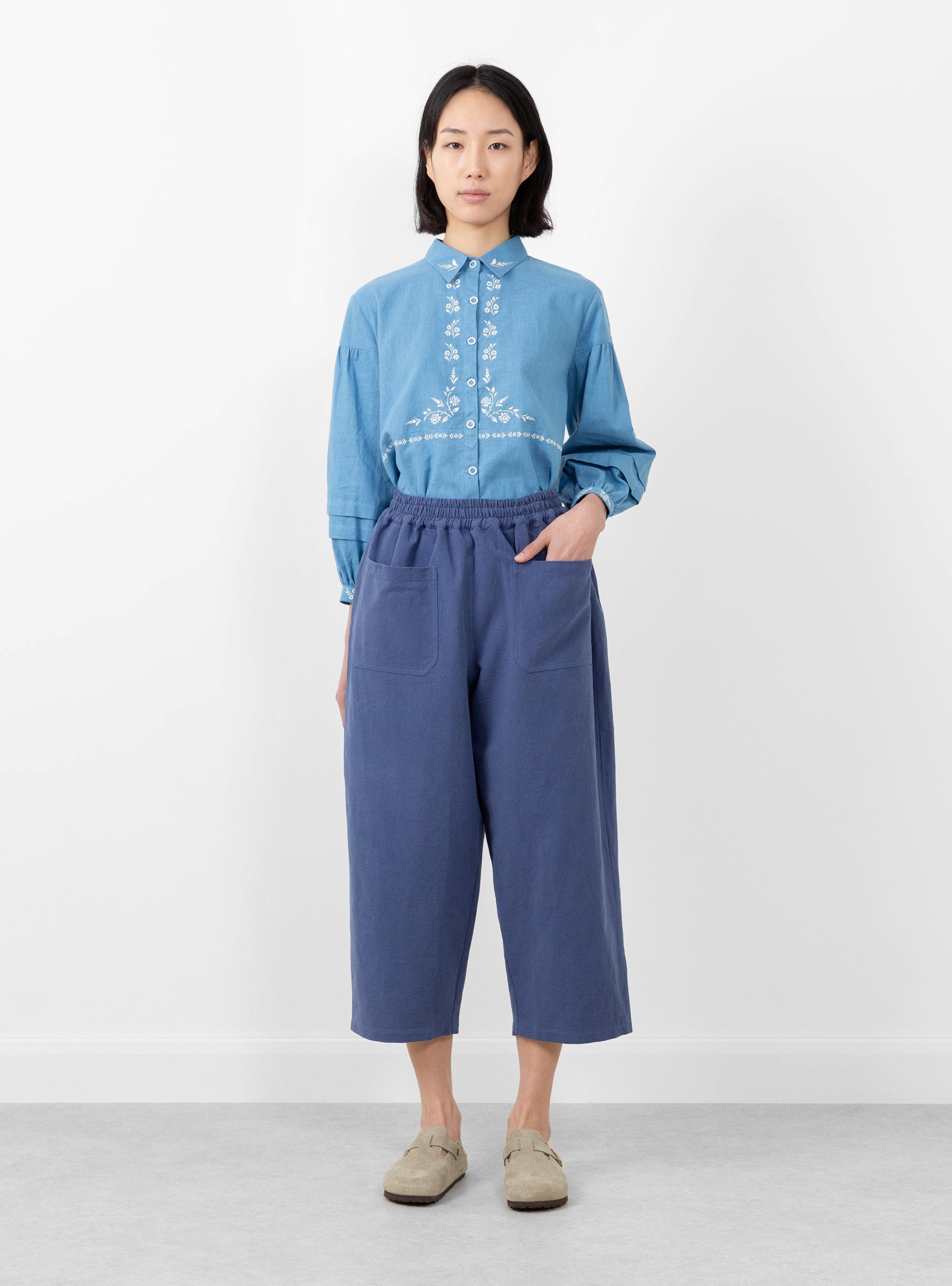  Sideline Mary Trousers Indigo - Size: Large