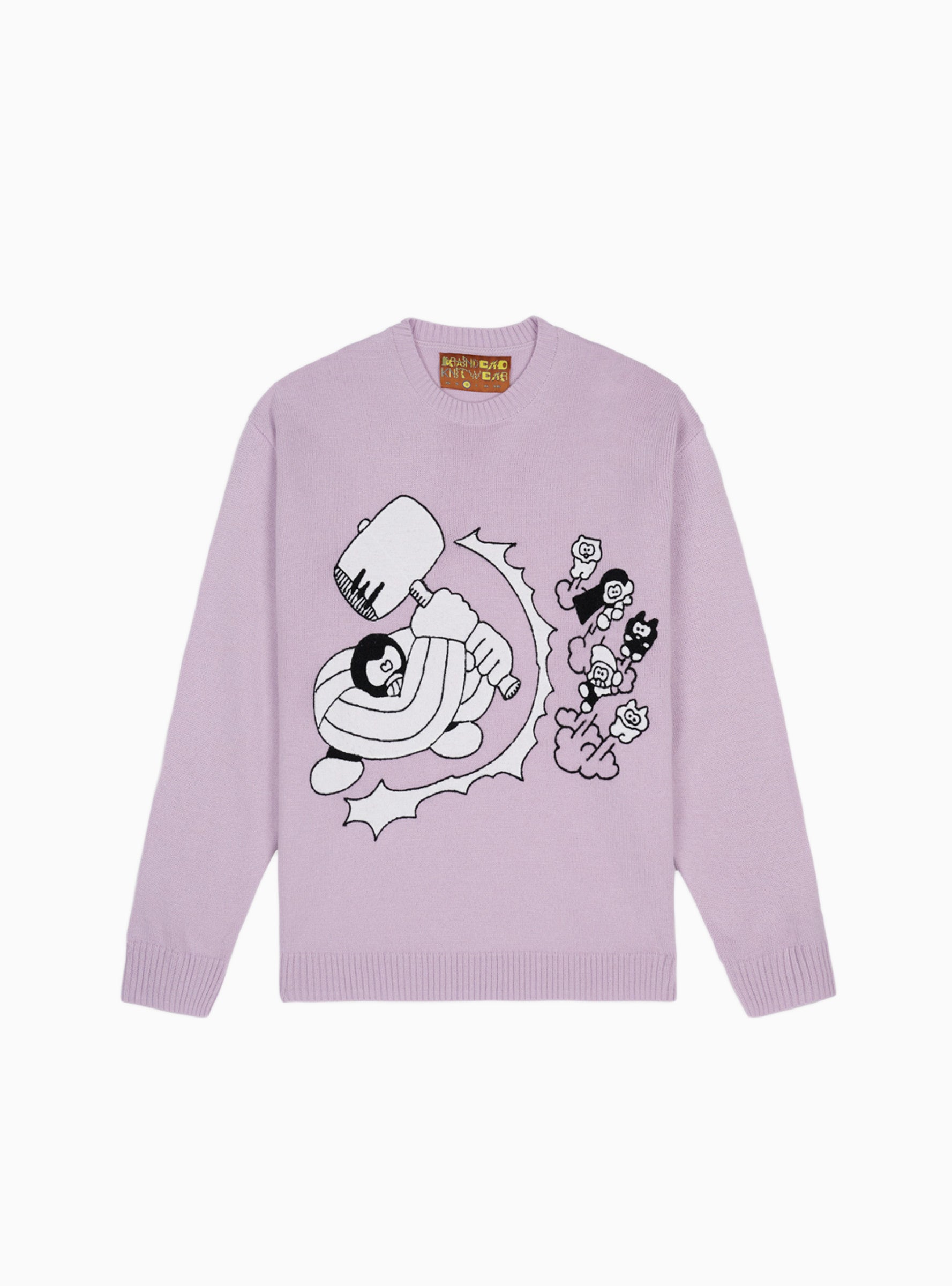Brain Dead Brain Dead Hammer Sweater Lilac - Size: XL