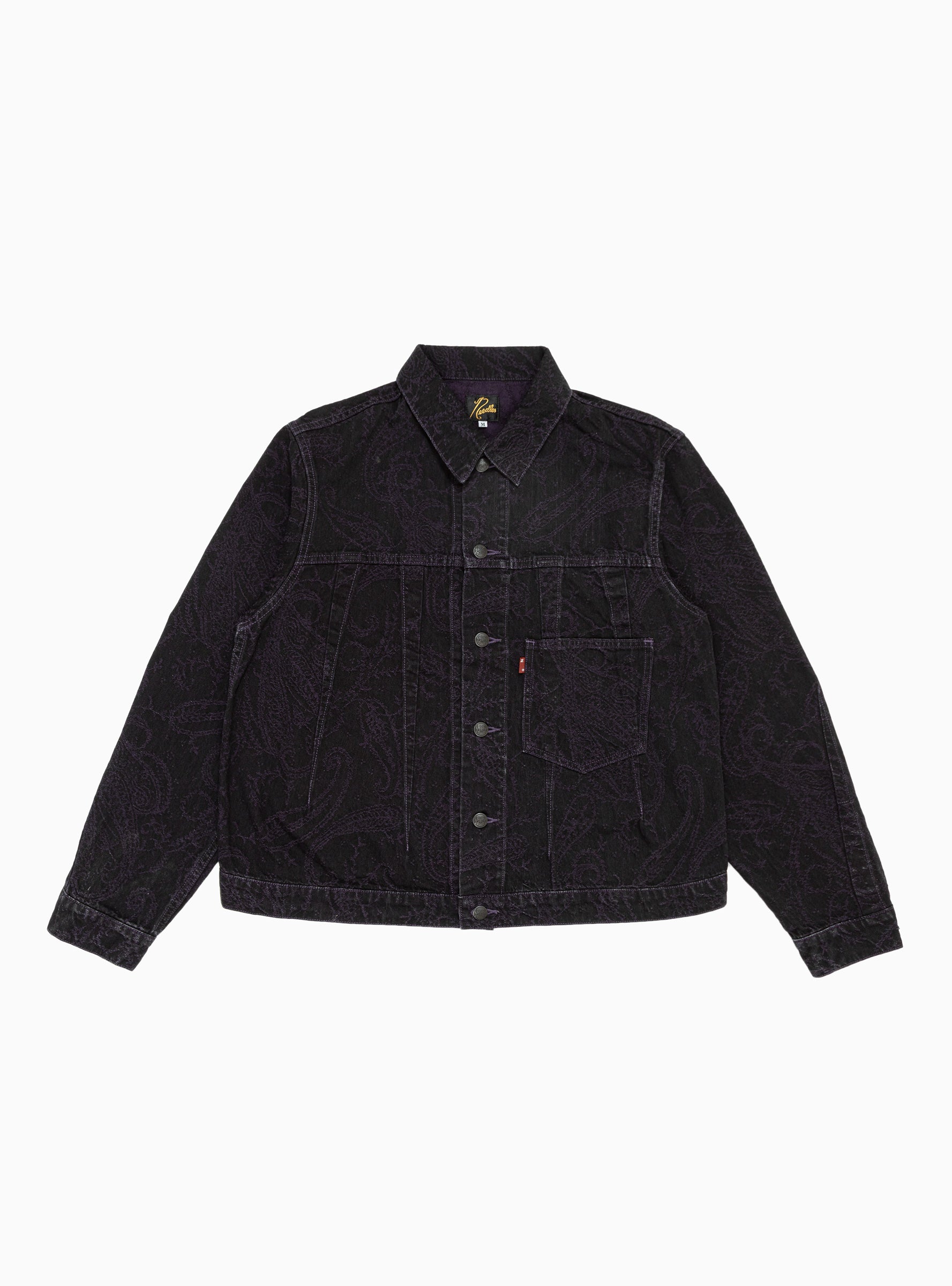  Needles Darts 10oz Paisley Denim Jacket Black