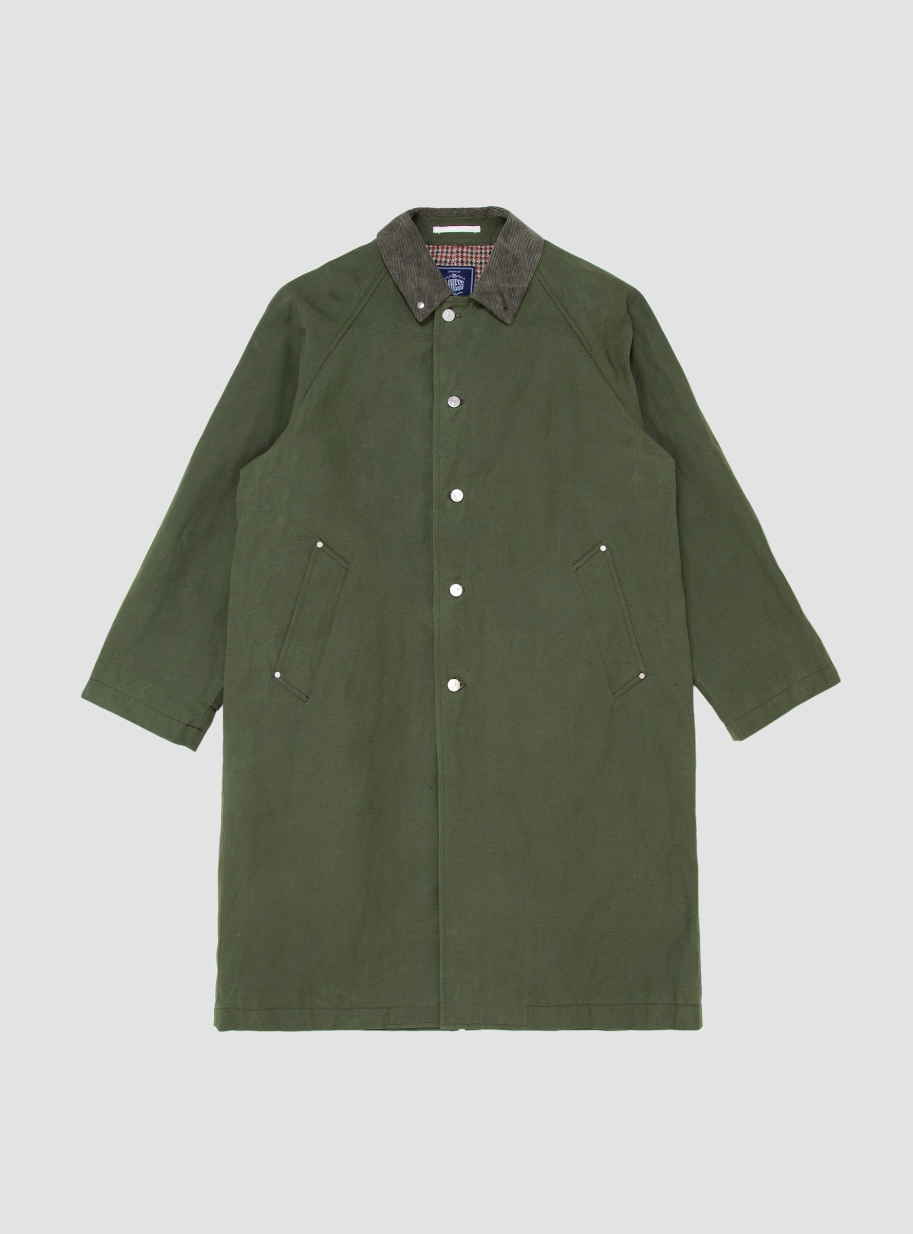  J. Press Duck Balmacaan Coat Olive