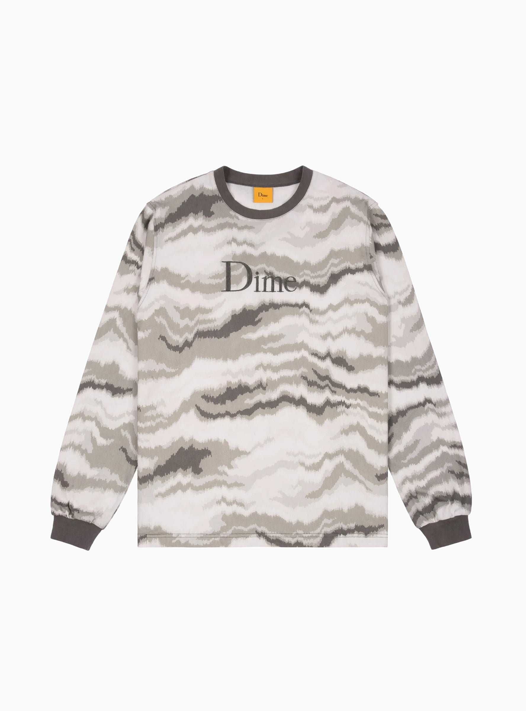  Dime Frequency Long Sleeve T-shirt Grey - Size: XL