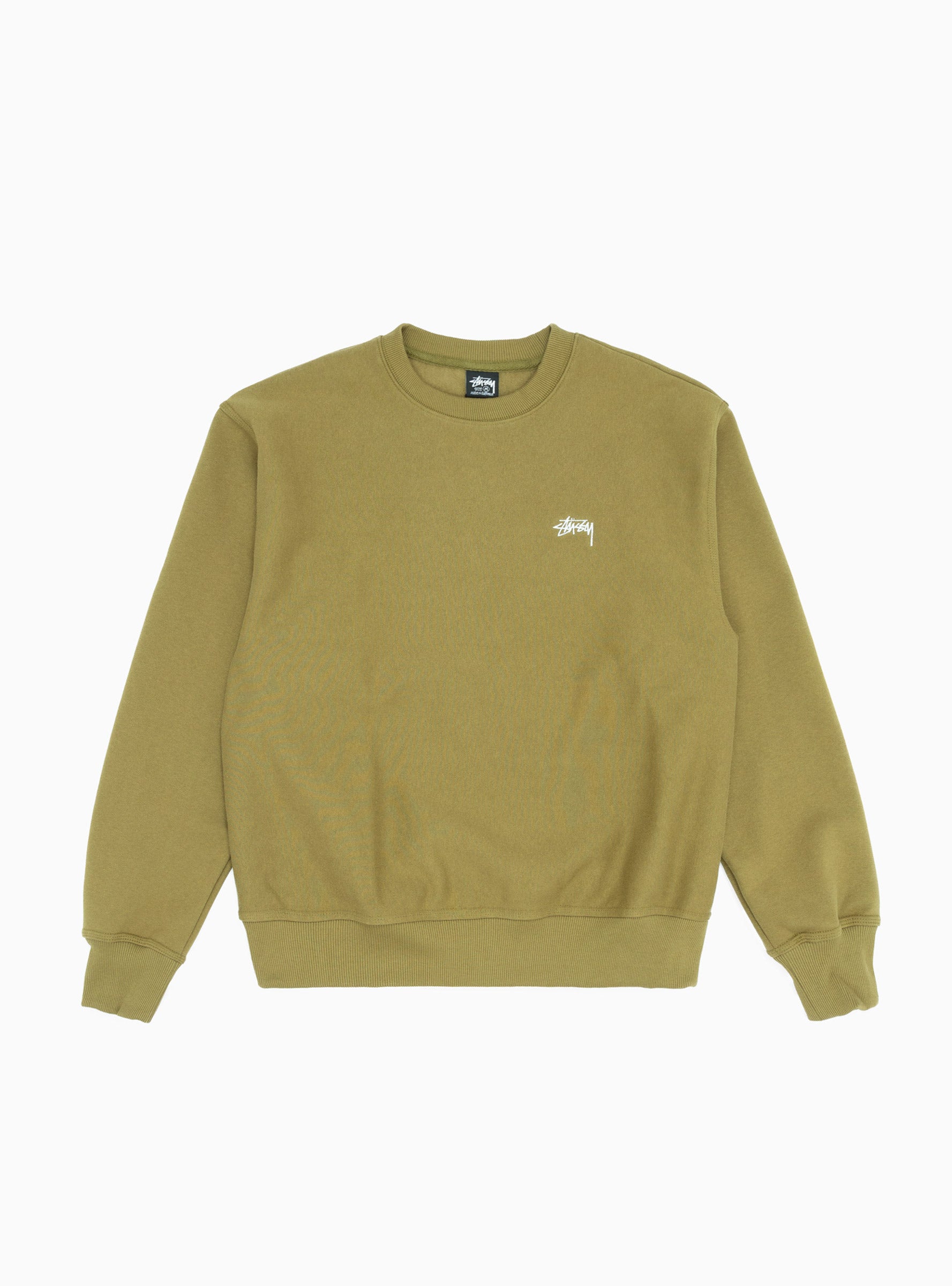  Stüssy Stock Logo Sweatshirt Olive