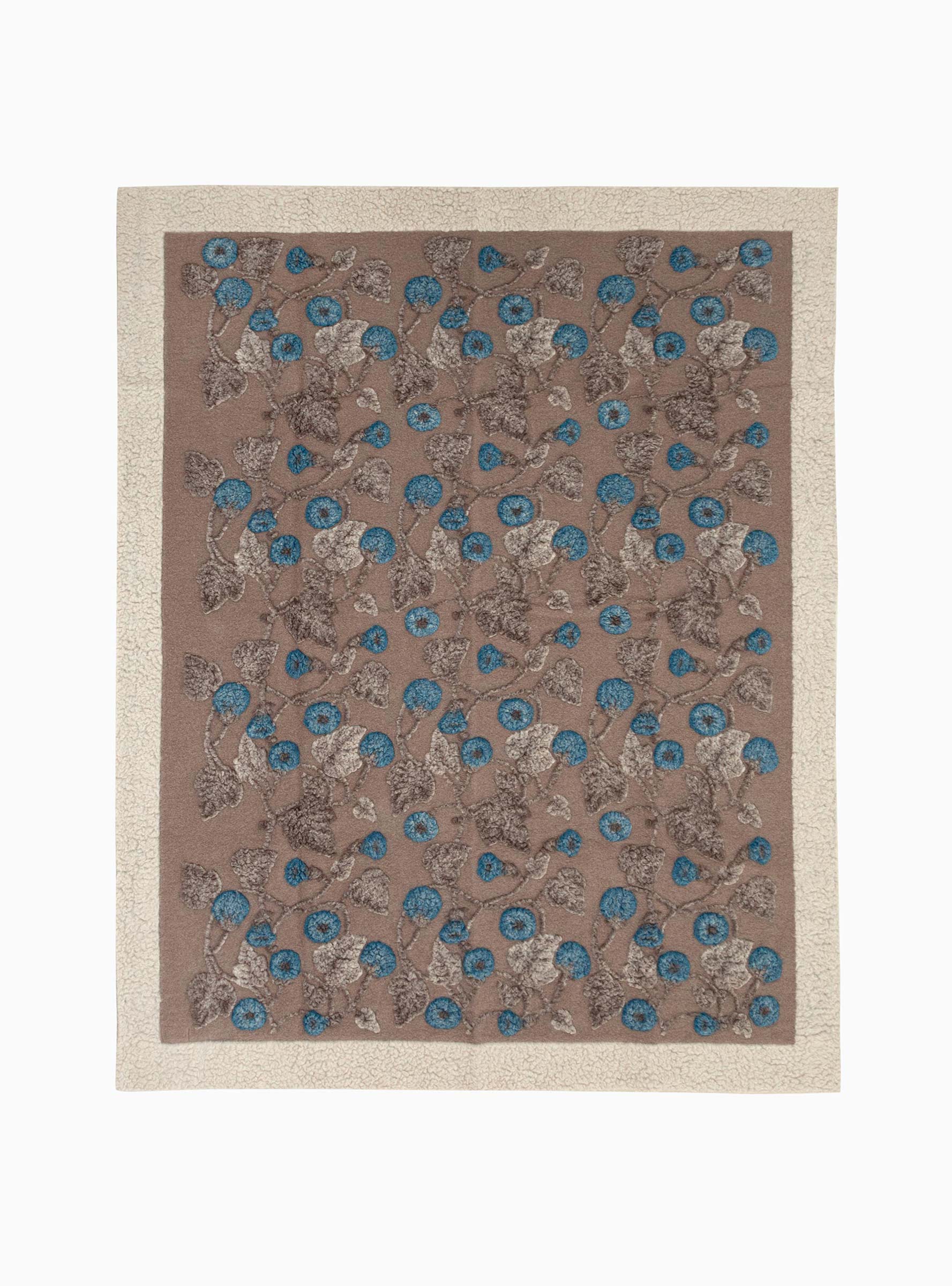  Frati Home Armonia Azzurro Blanket Taupe & Blue