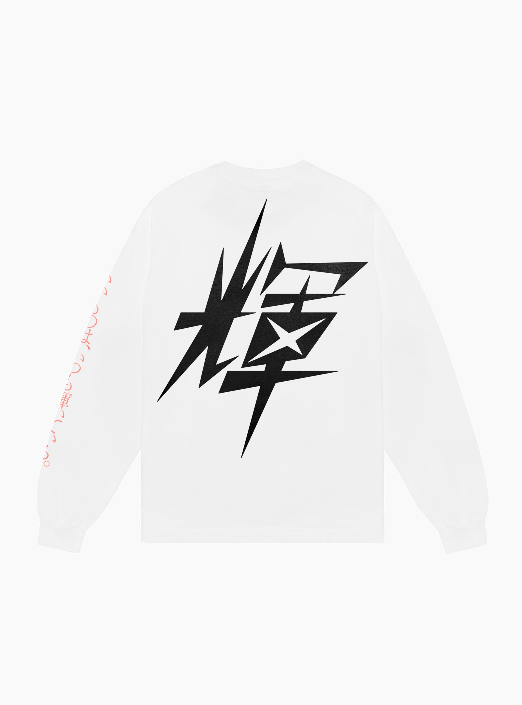  b. Eautiful Bleach Longsleeve T-shirt White - Size: XL