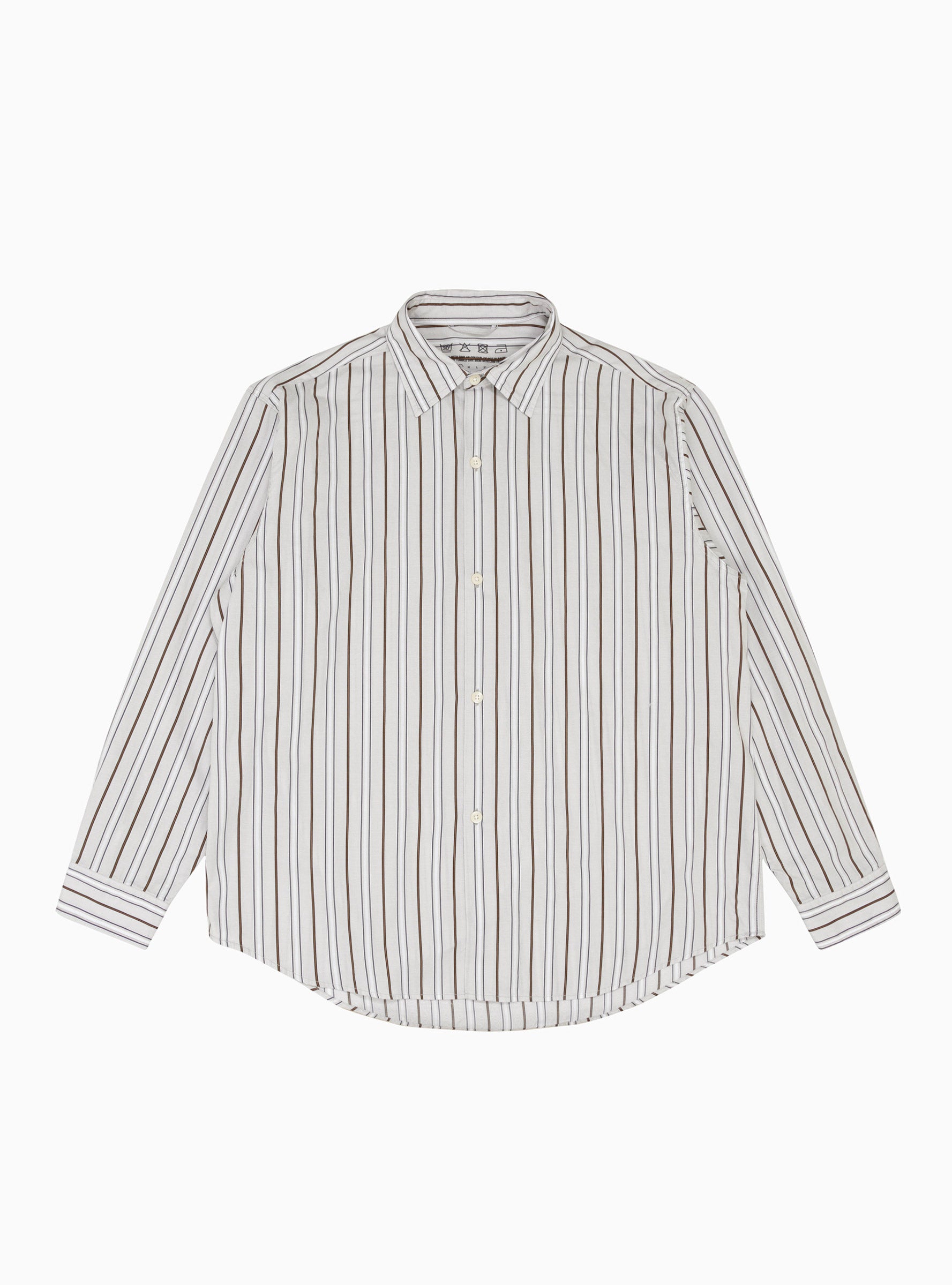  mfpen Generous Shirt Vintage Brown Stripe