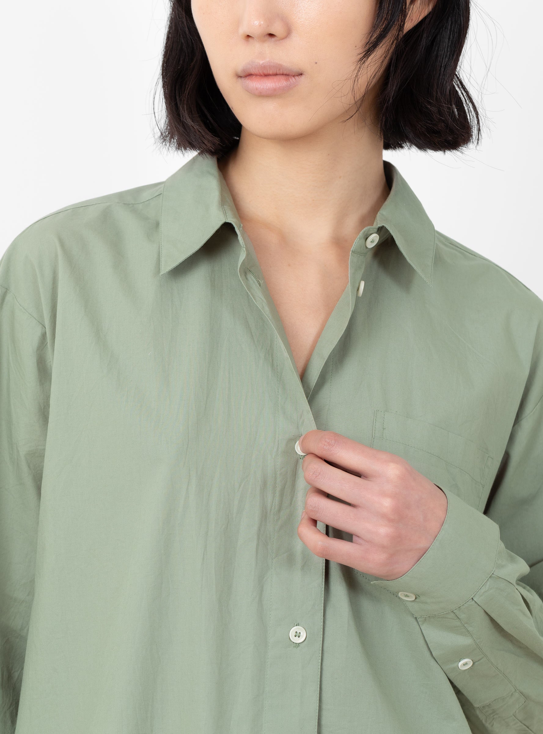  Skall Studio Edgar Shirt Dusty Green - Size: Large