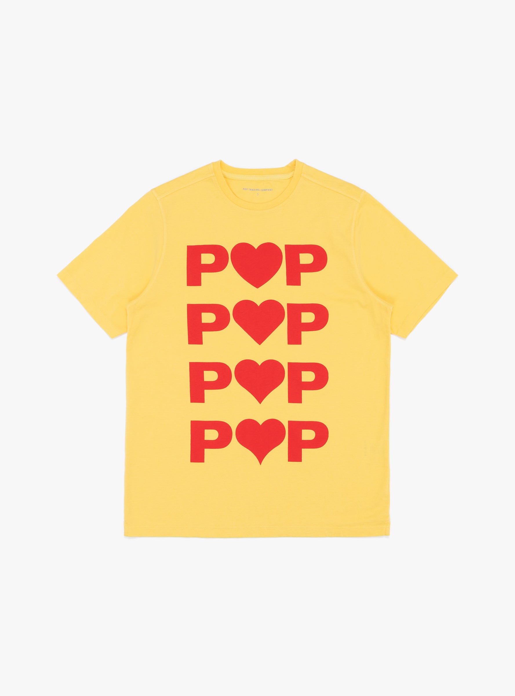 Pop Trading Company Pop Trading Company Hearts T-Shirt Snapdragon - Size: Medium