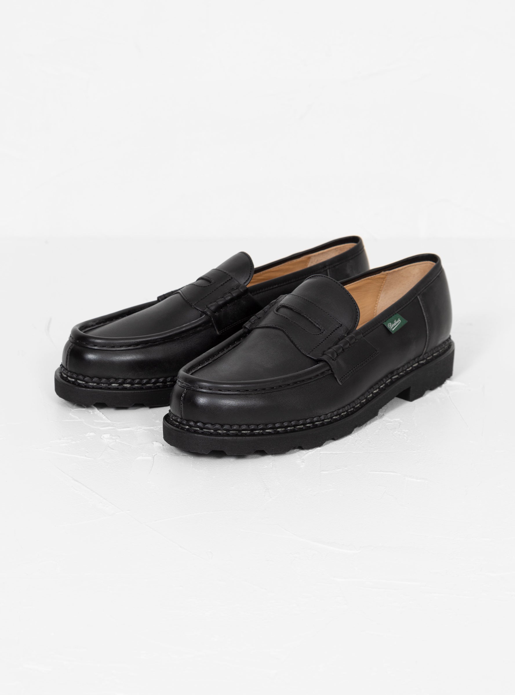 Paraboot Paraboot Reims Leather Loafers Black - Size: UK 10