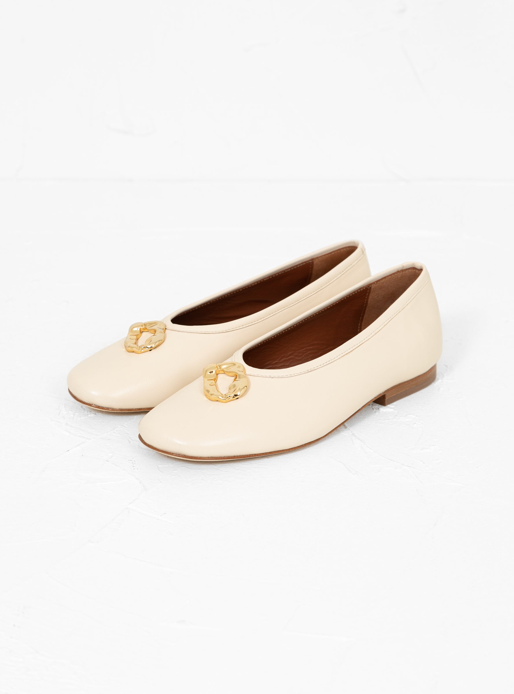  Rejina Pyo Donut Ballerina Flats Cream