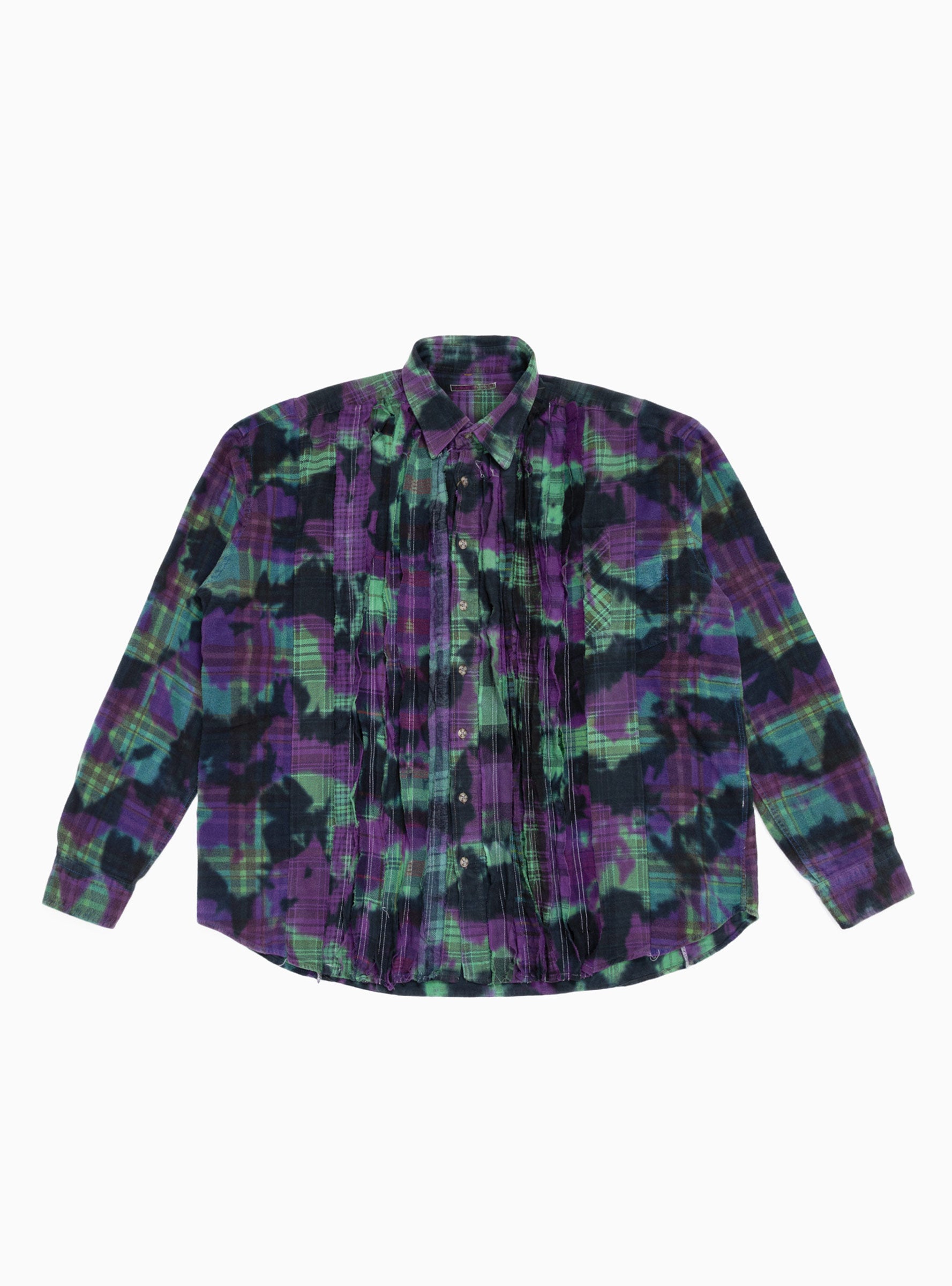  Needles Rebuild Ribbon Wide Dyed Flannel Shirt Multi