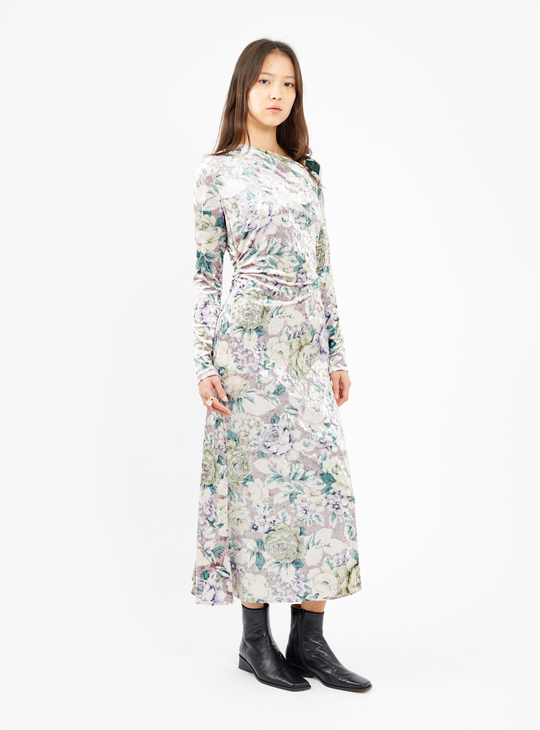  Rachel Comey Surveillance Dress Light Purple Floral - Size: Large