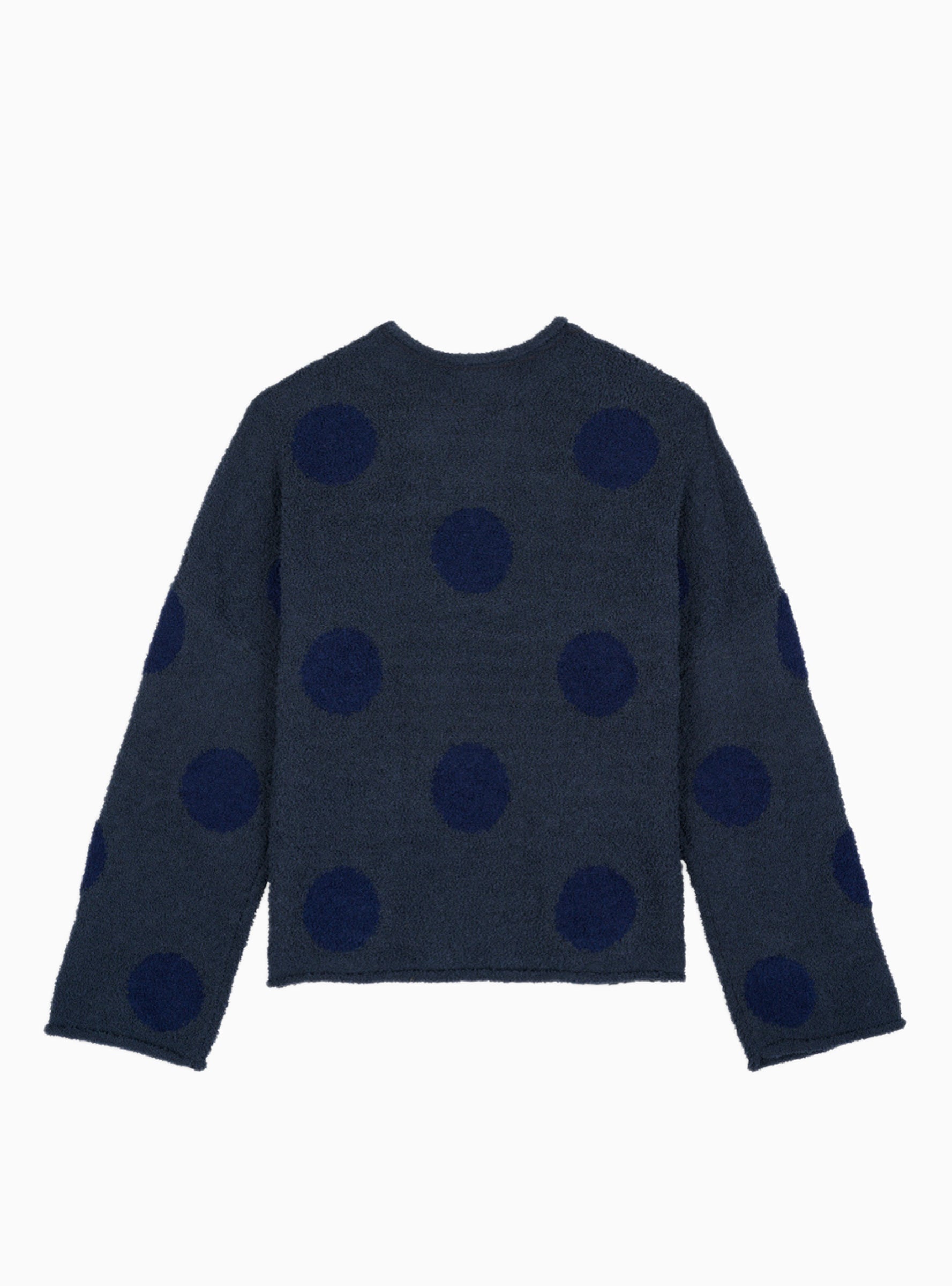 Brain Dead Brain Dead Teddy Fur Dot Sweater Navy - Size: Large