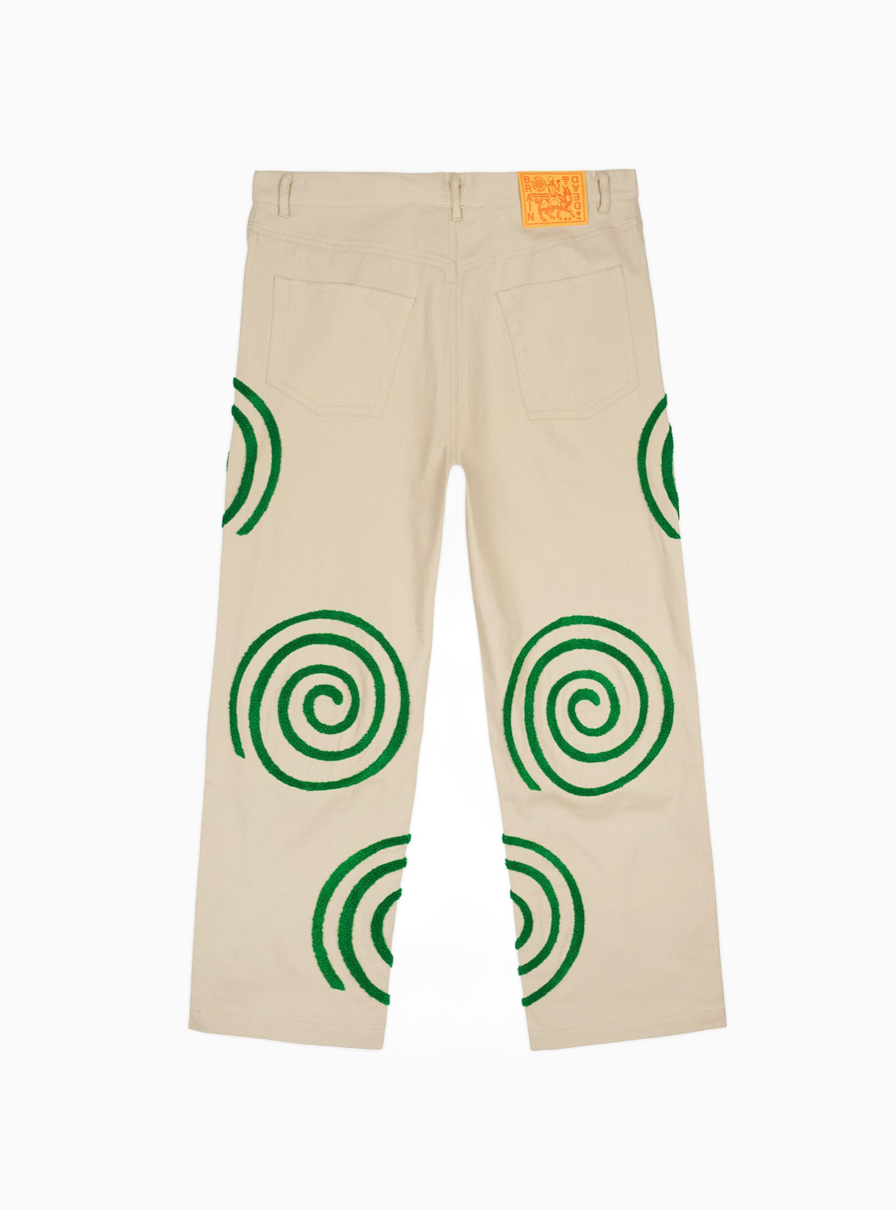 Brain Dead Brain Dead Swirls Twill Trousers Khaki - Size: Large