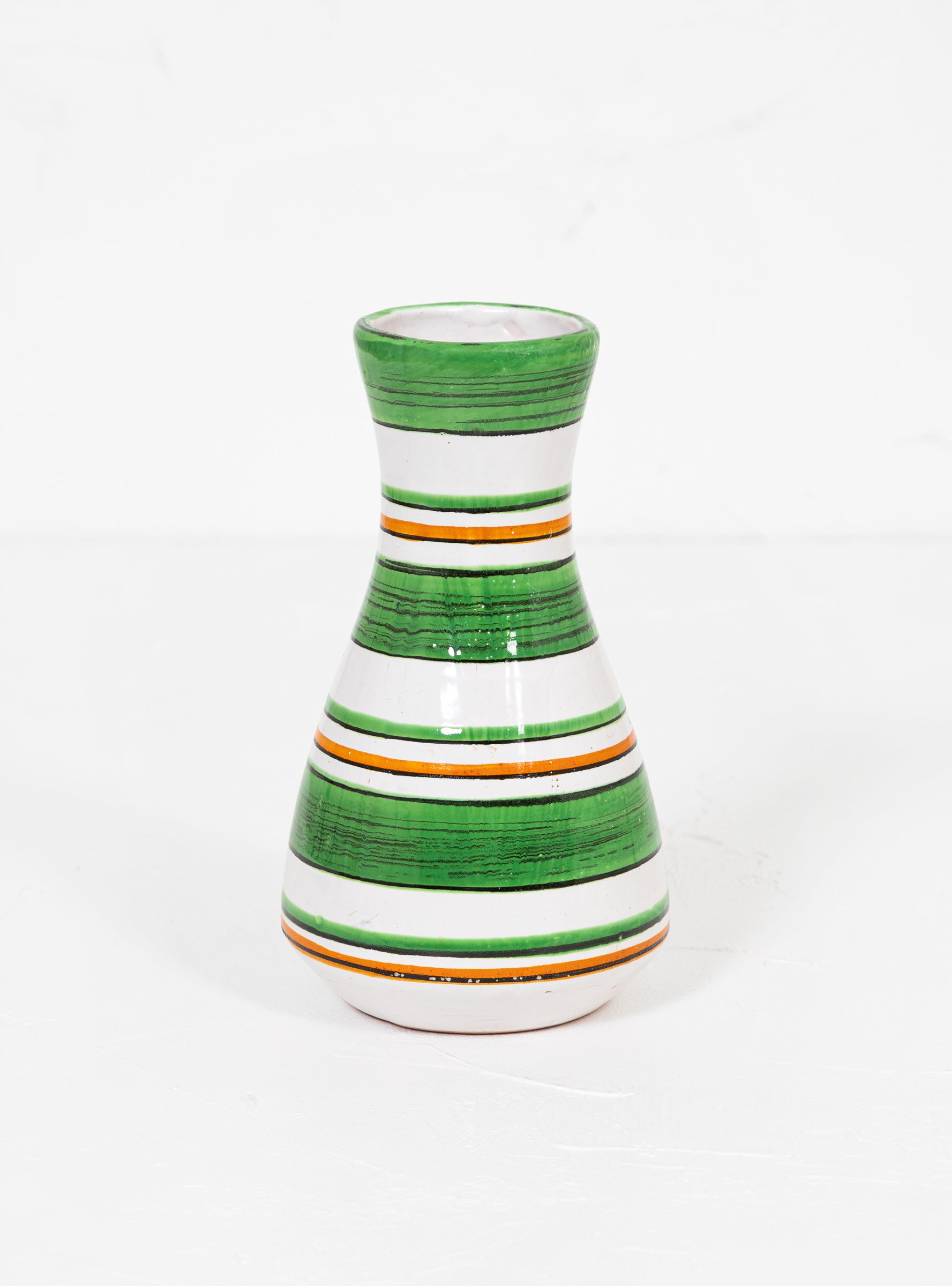  All'Origine Striped Vase White & Green