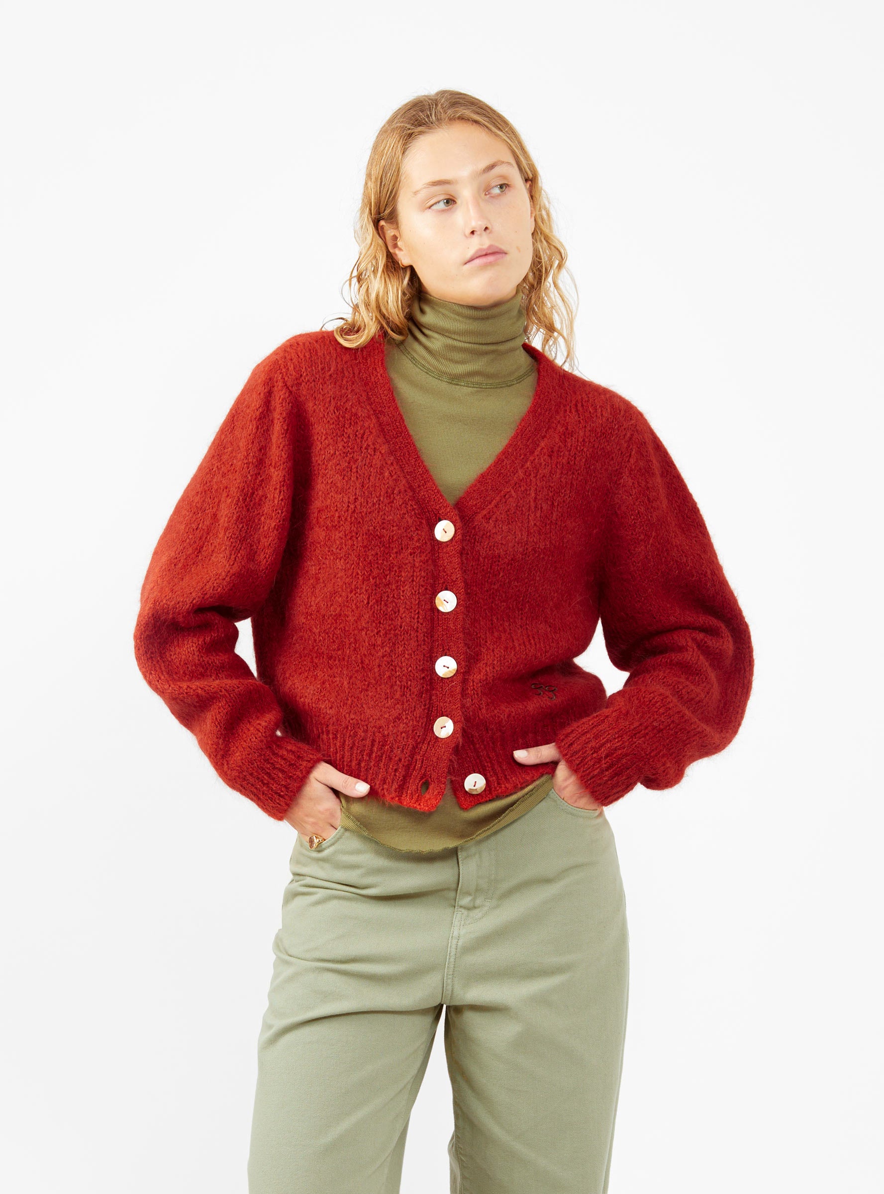  Rejina Pyo Nala Cardigan Red