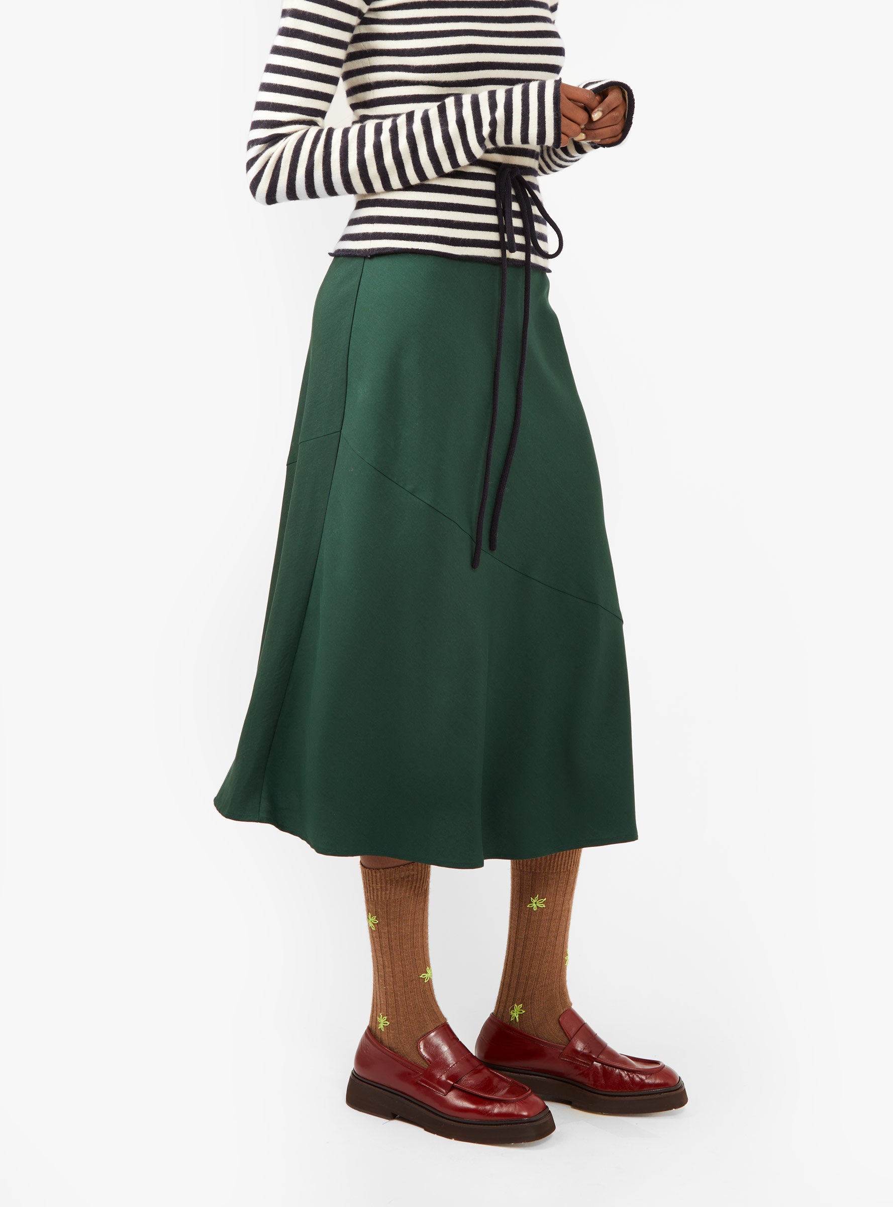  Apiece Apart Ami Slip Skirt Studio Green