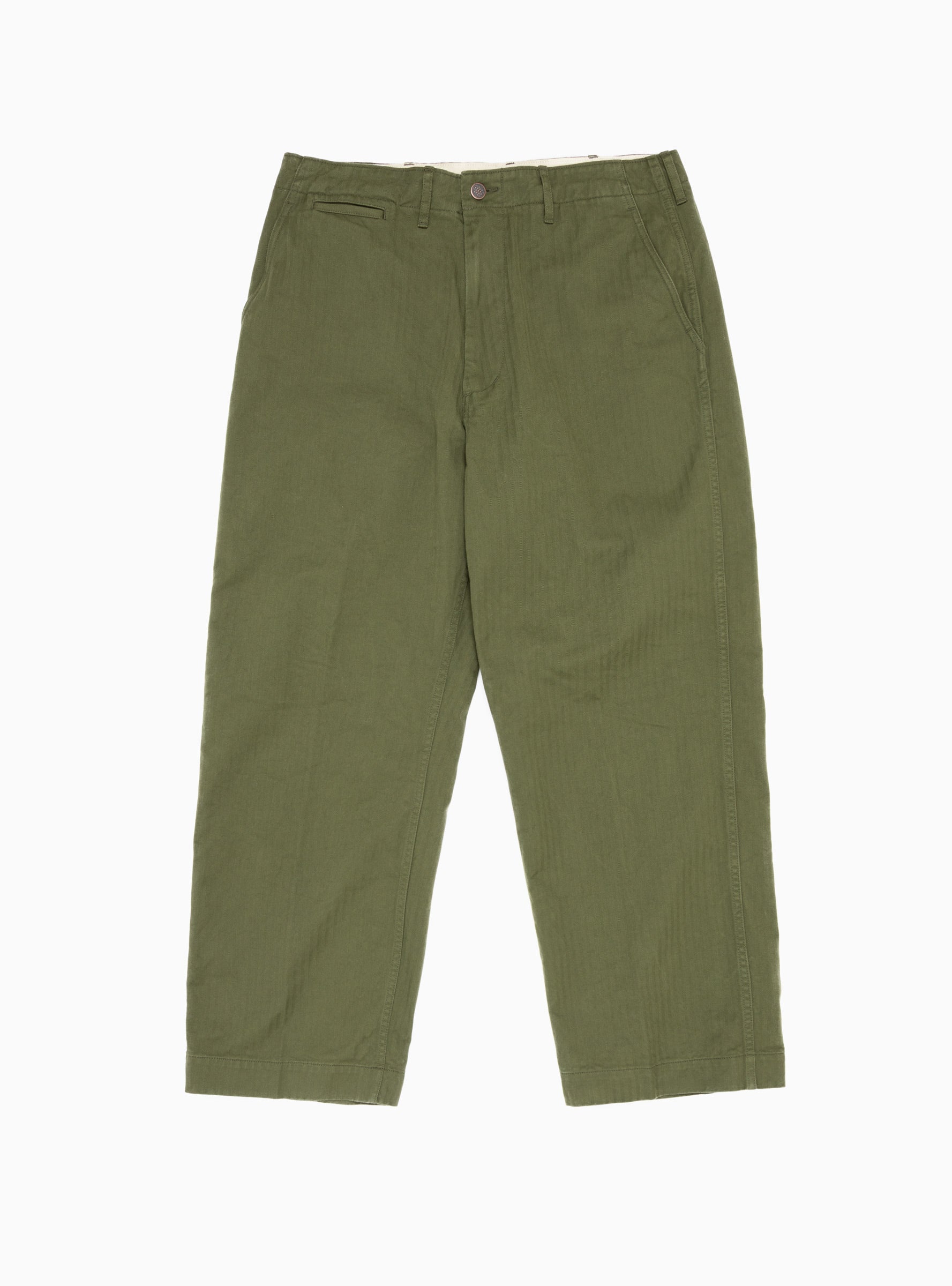  Beams Plus MIL Herringbone Trousers Olive