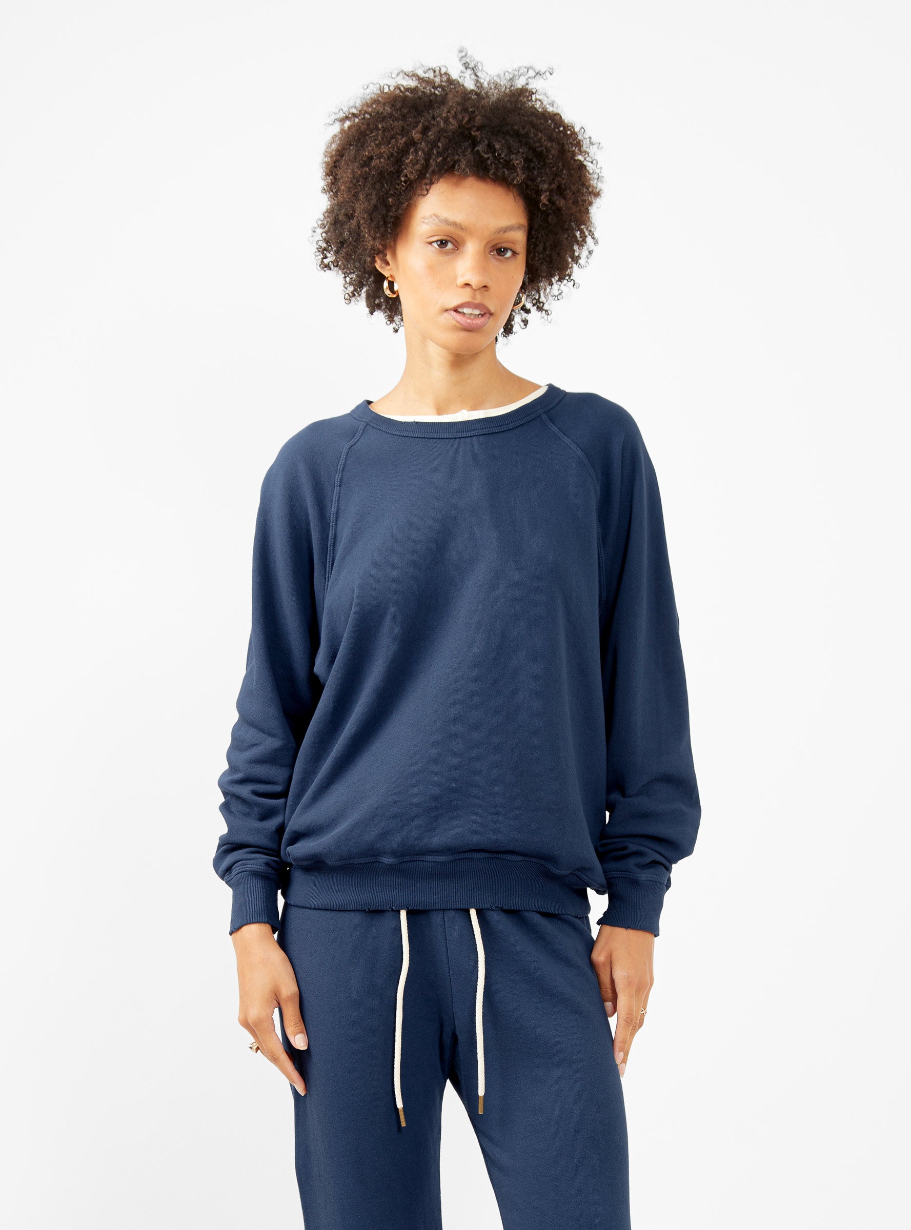  THE GREAT. The College Sweatshirt Nautical Navy