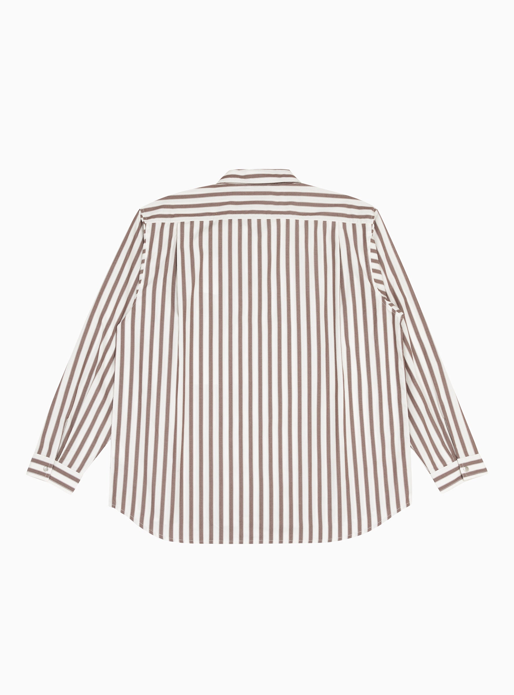  Garbstore Grande Zip Shirt Brick Stripe - Size: Large