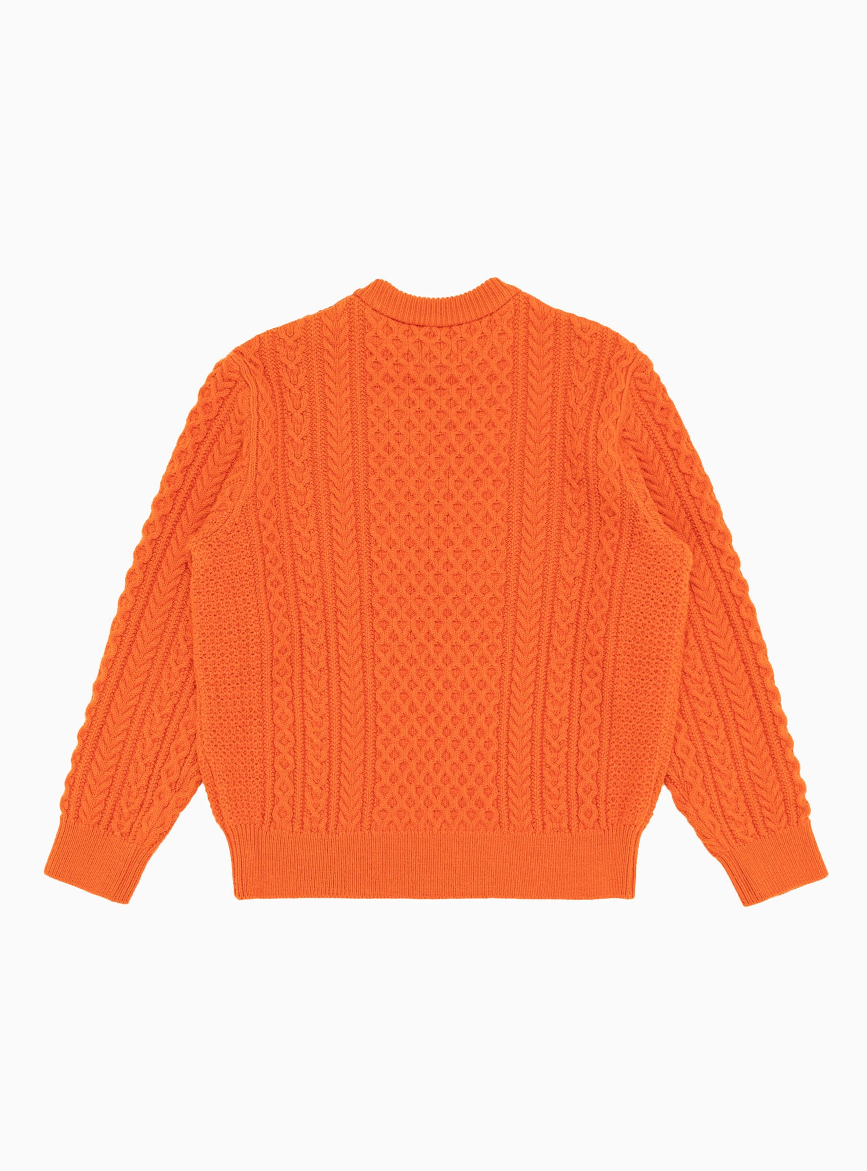  YONETOMI Reborn Wool Aran Sweater Orange - Size: Large