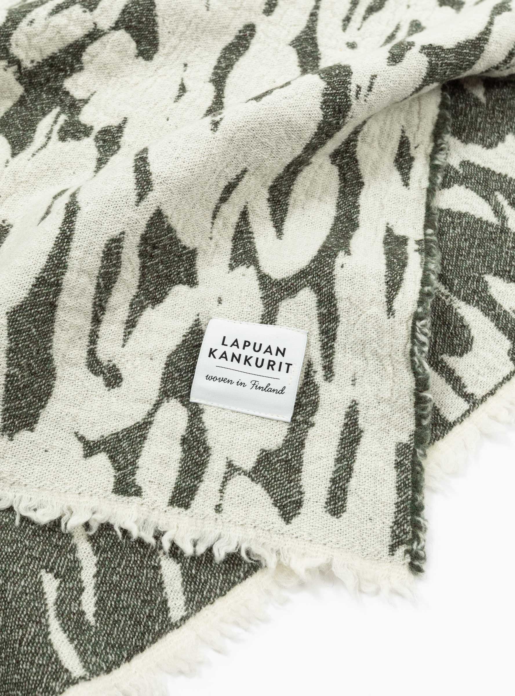  Lapuan Kankurit Jakala Blanket White & Green