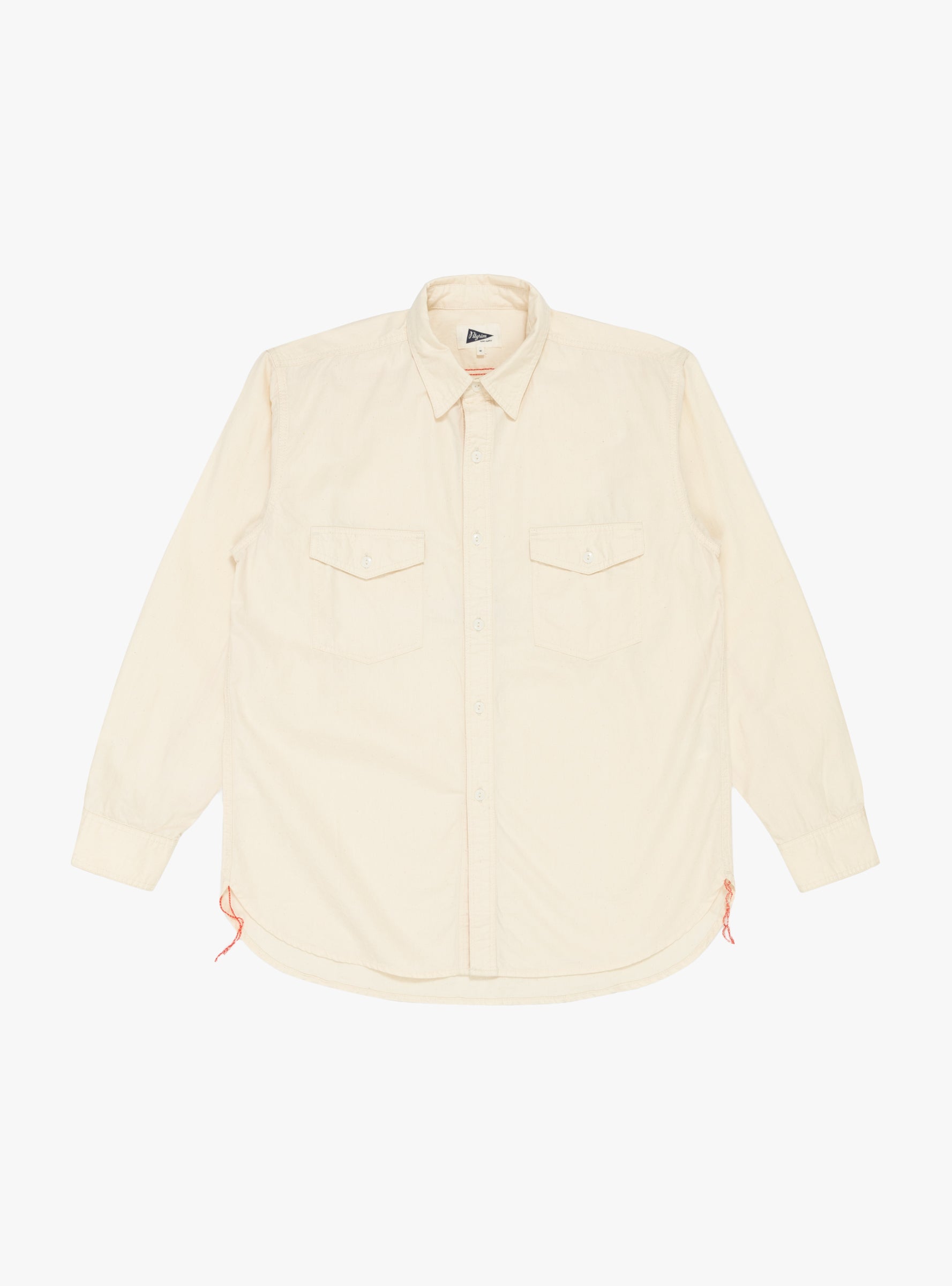  Pilgrim Surf + Supply Rucker Chambray Shirt Natural - Size: Medium