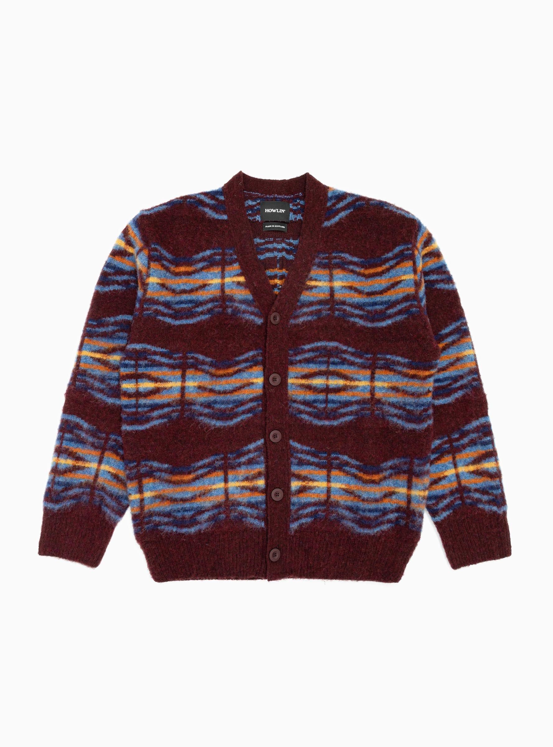  Howlin' Out Of This World Cardigan Bordeaux Red