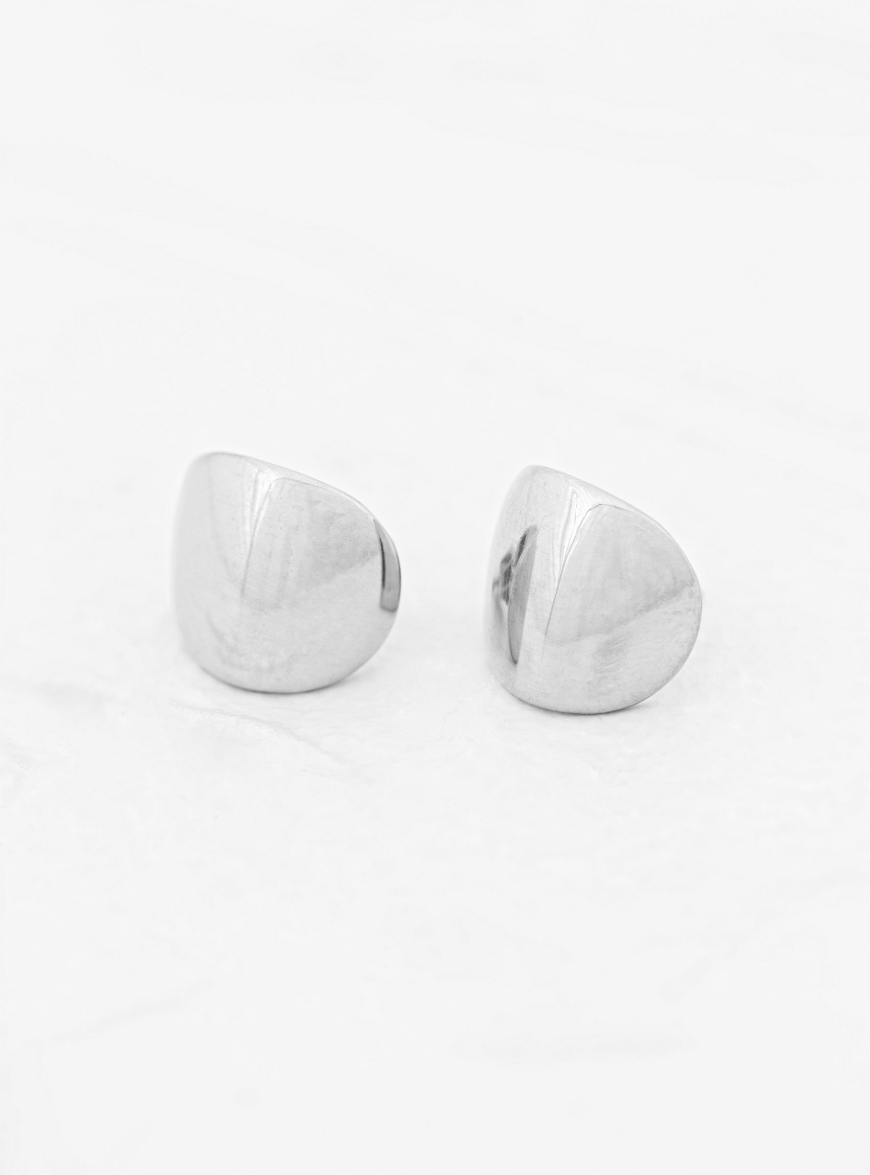  Helena Rohner Silver Stud Hoop Earrings