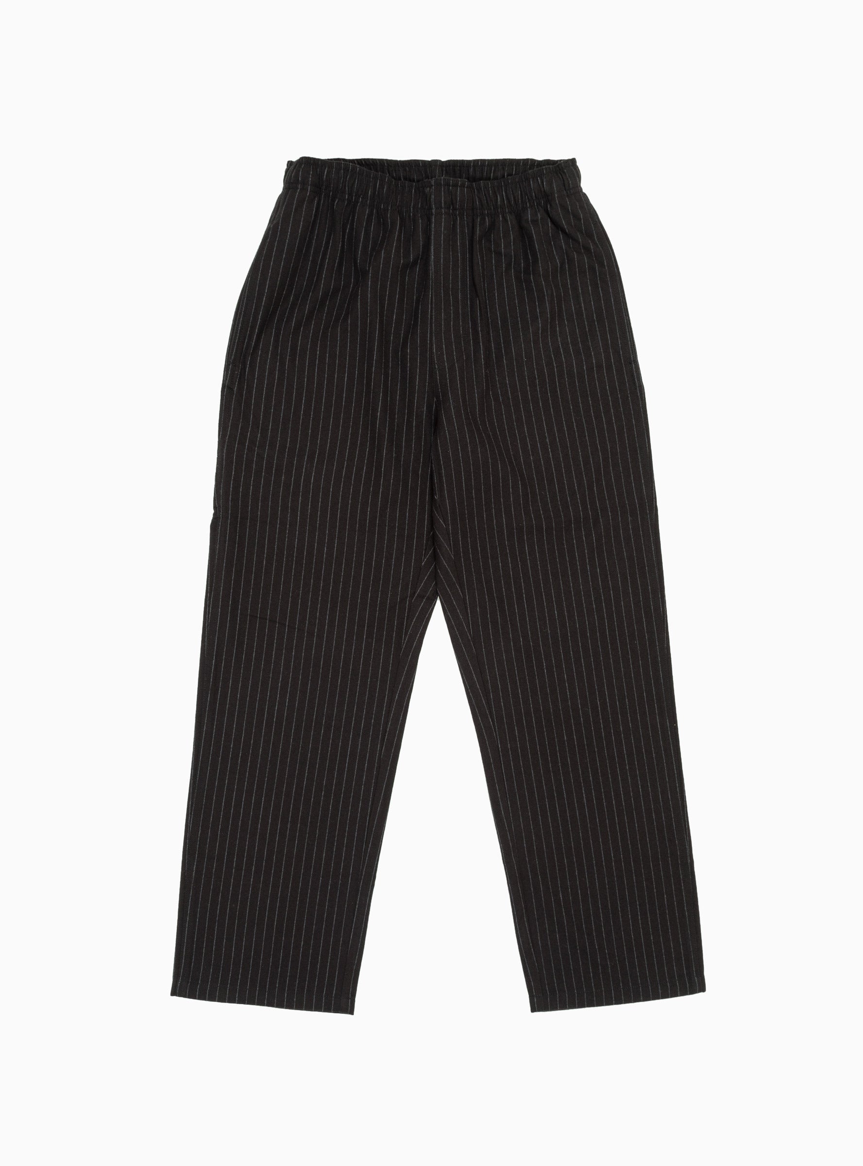  Stüssy Beach Wool Trousers Black Stripe