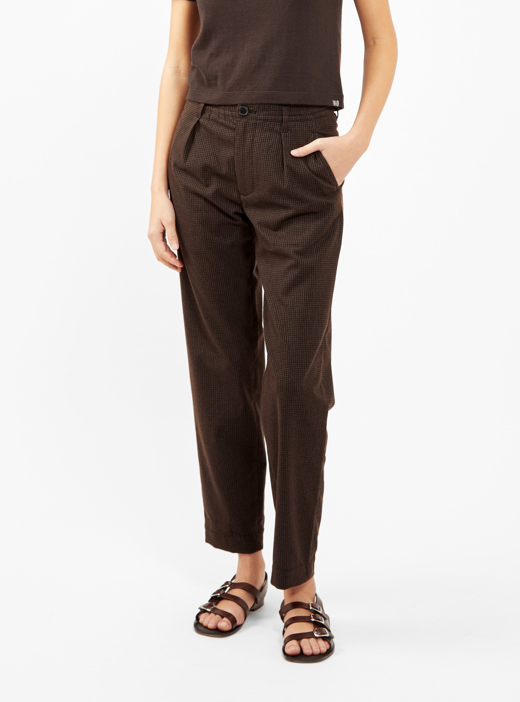  Bellerose Villa Trousers Brown Check