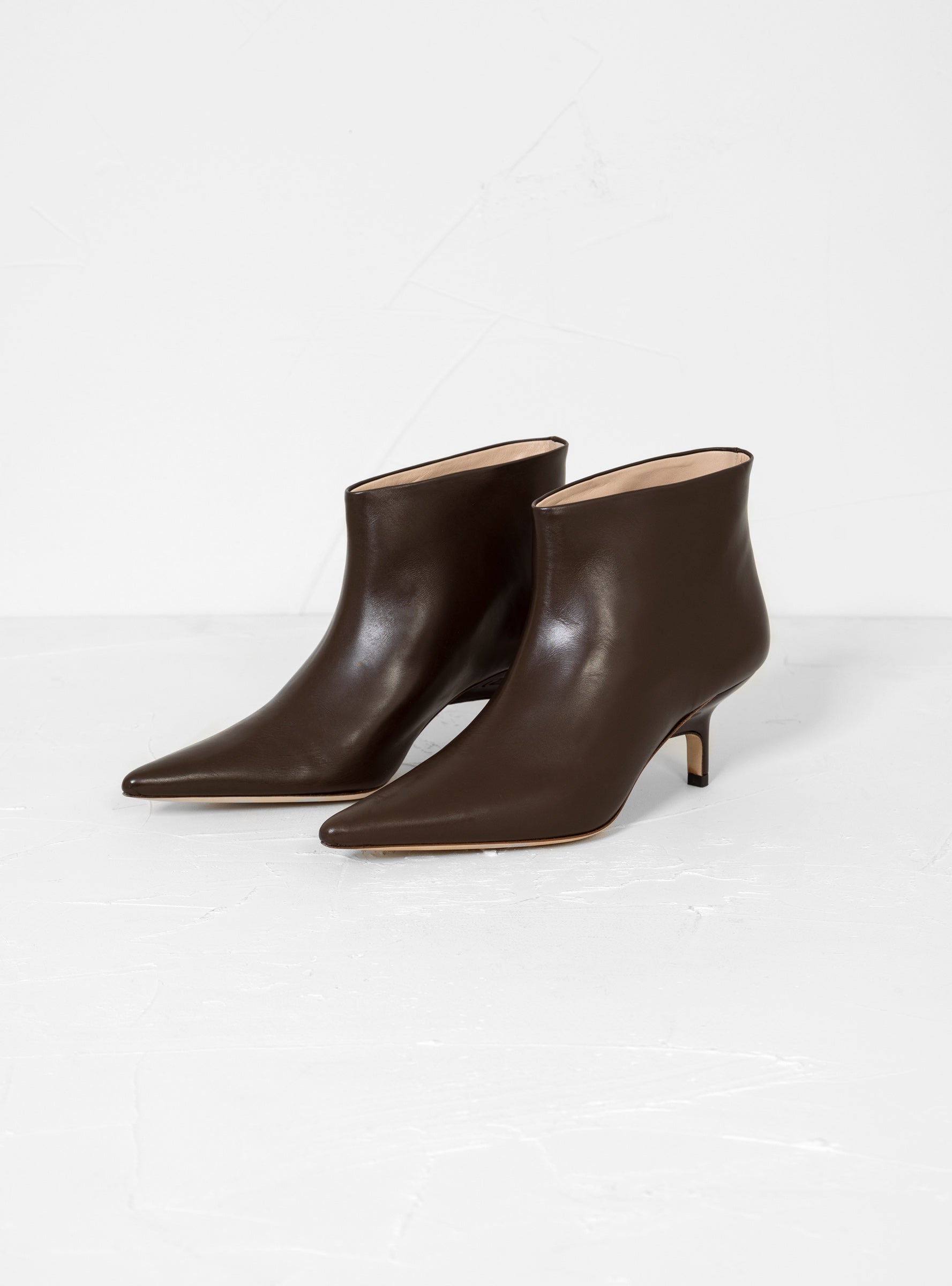  Rejina Pyo Sara Leather Boots Dark Brown