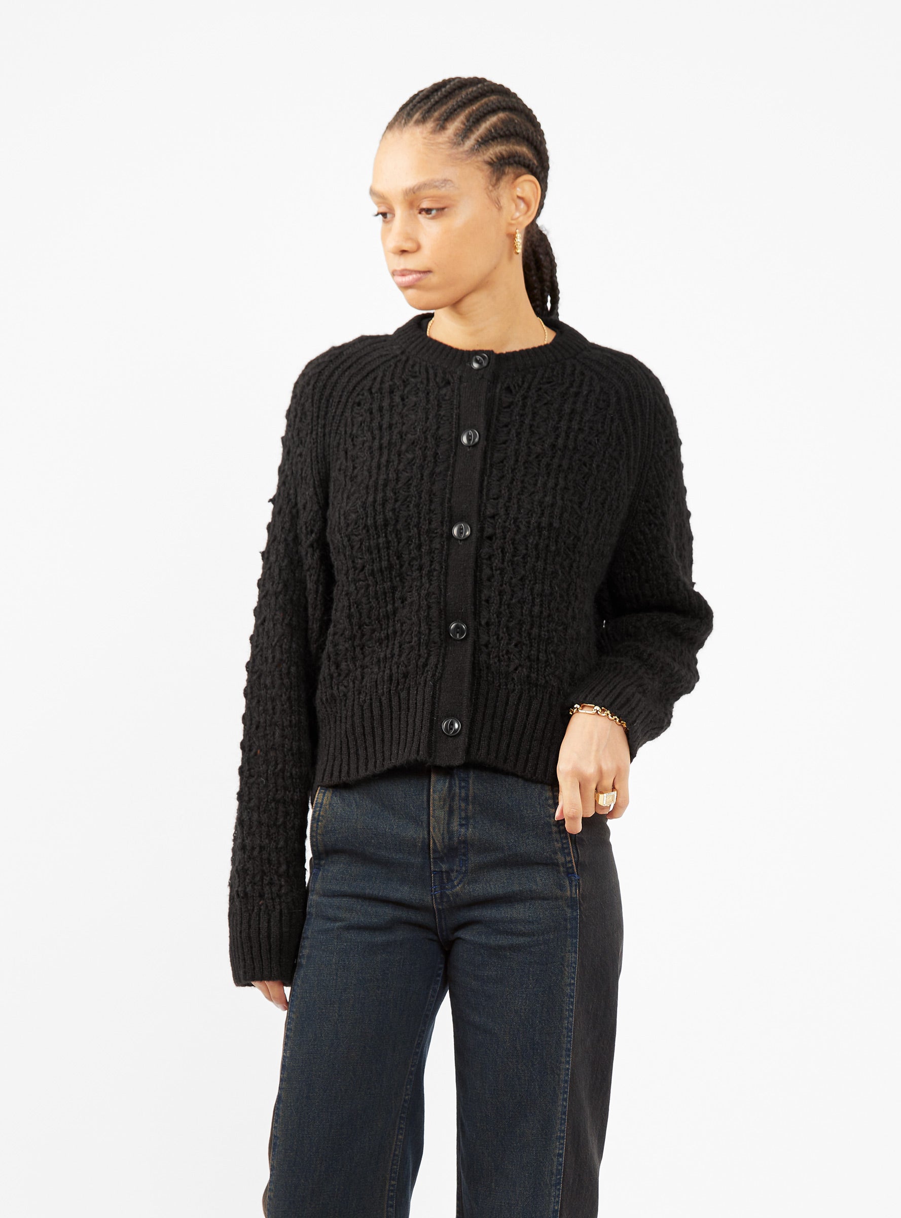  YMC Foxtail Cardigan Black