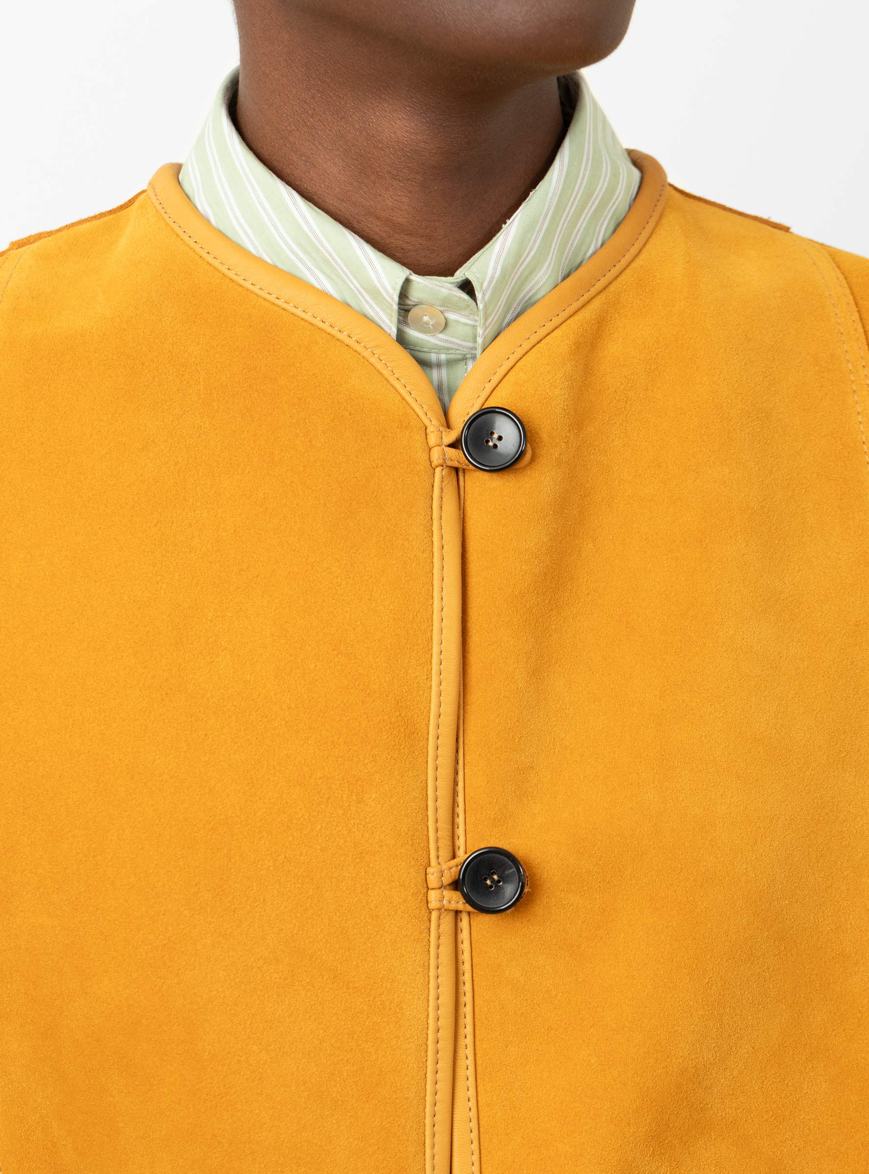  Cawley Stripe Ella Vest Mustard - Size: Medium