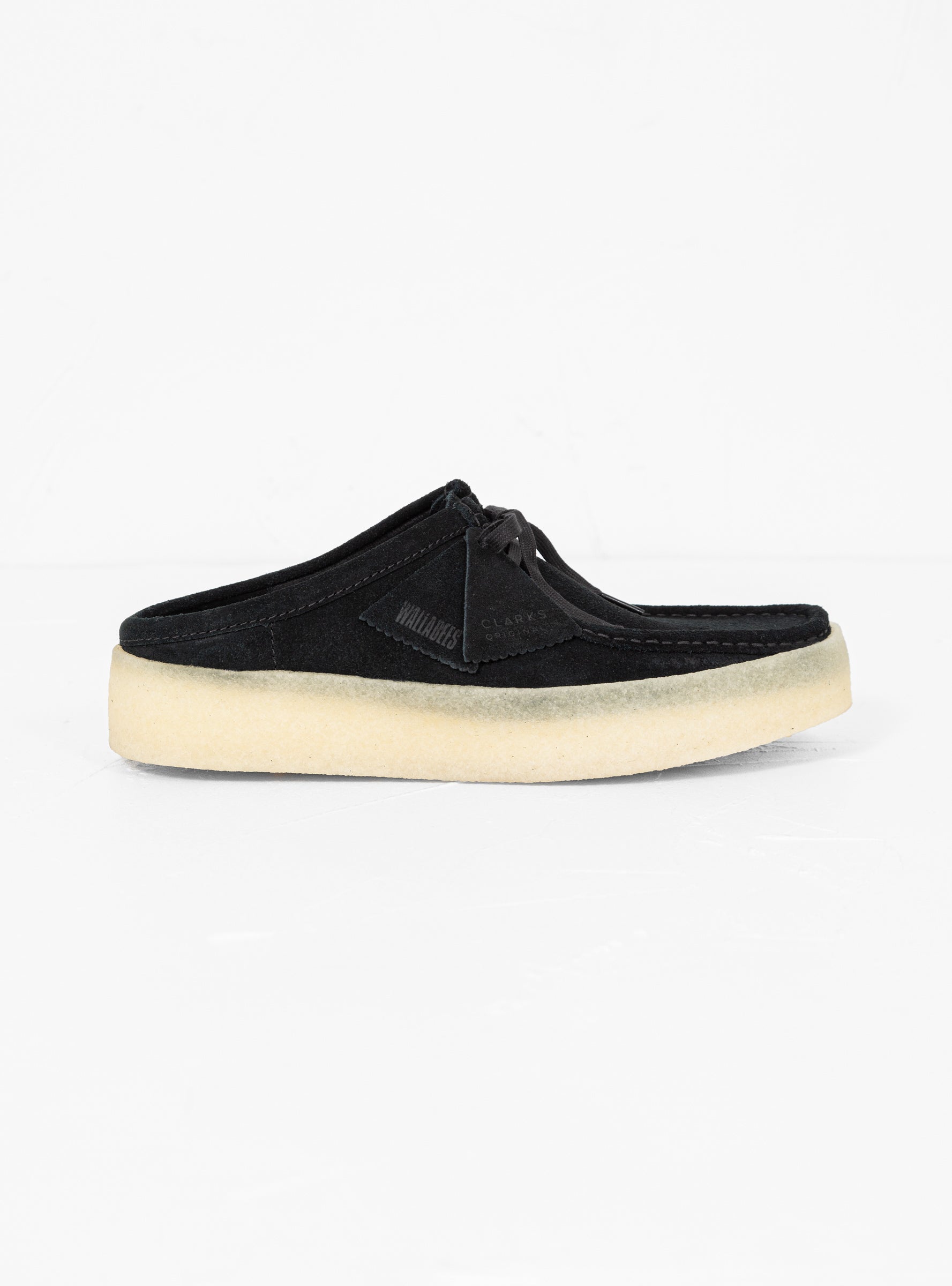  Clarks Originals Wallabee Cup Lo Mules Black Suede