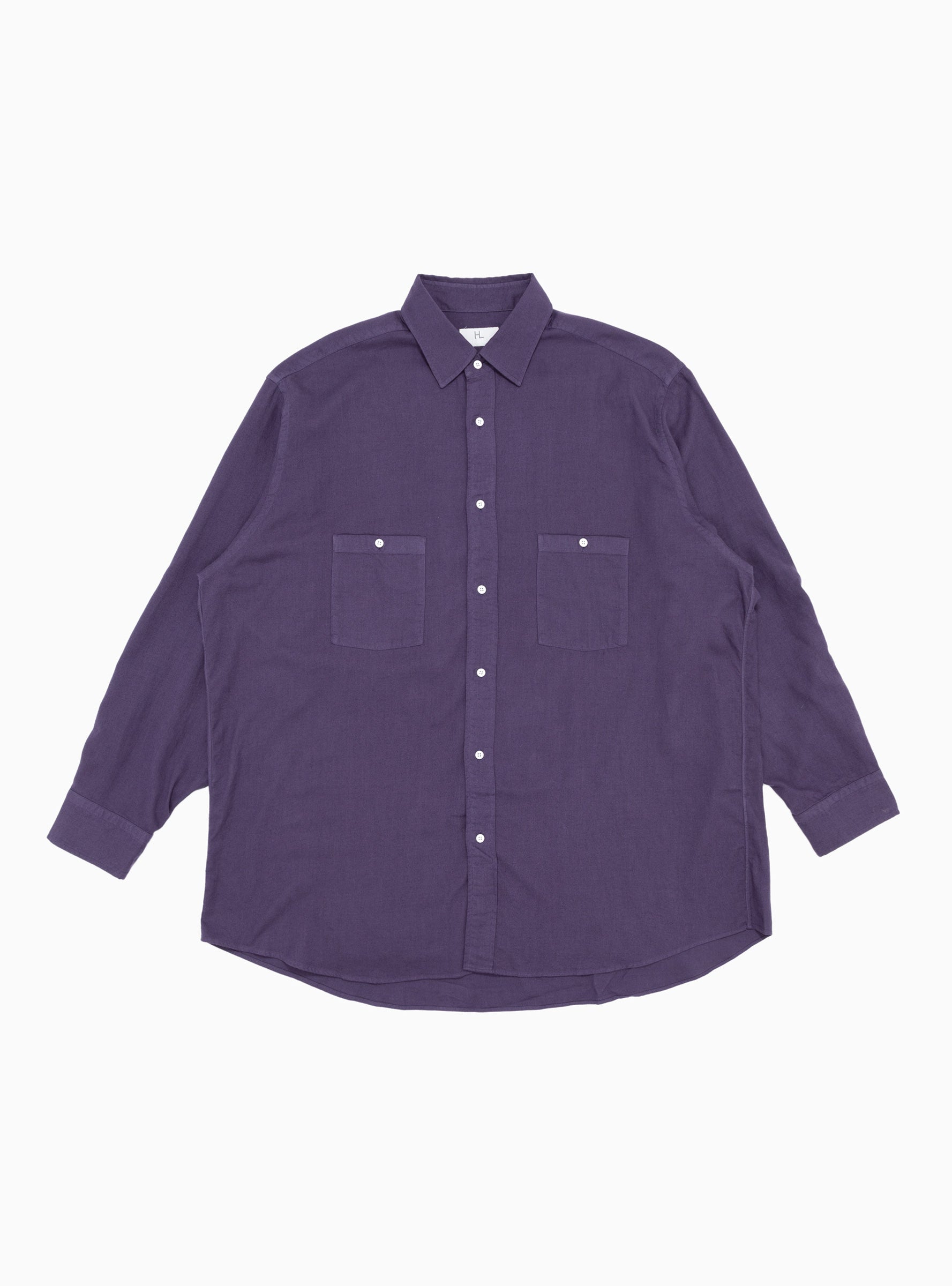  HERILL Cotton & Cashmere Work Shirt Purple