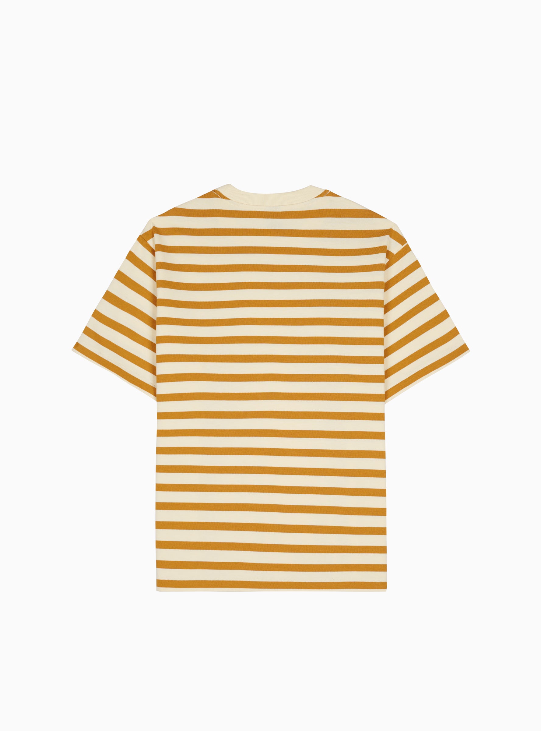 Brain Dead Brain Dead Organic T-shirt Gold & Ecru Stripe - Size: Medium
