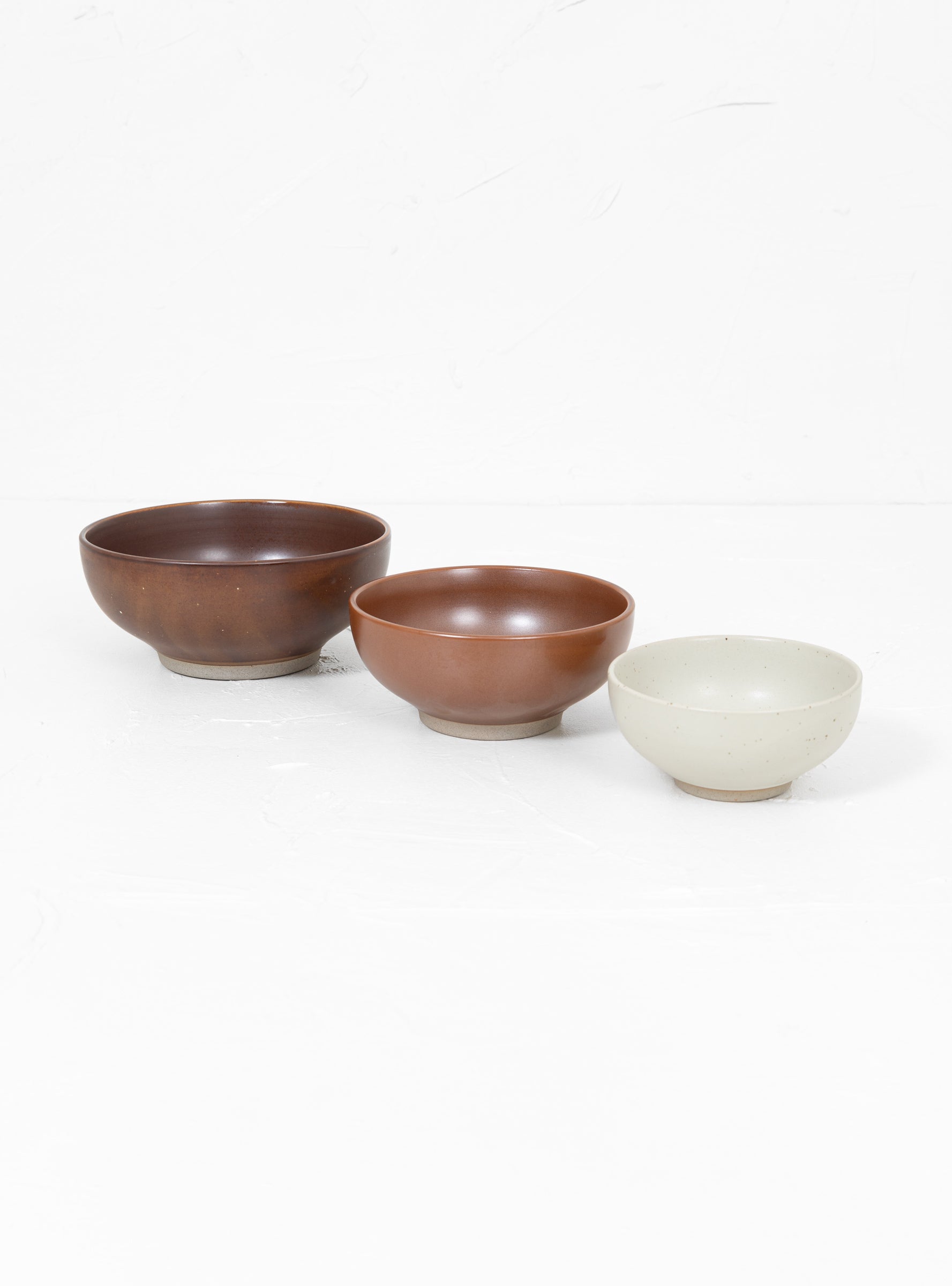  ferm LIVING Midi Bowls Set Brown & Off White