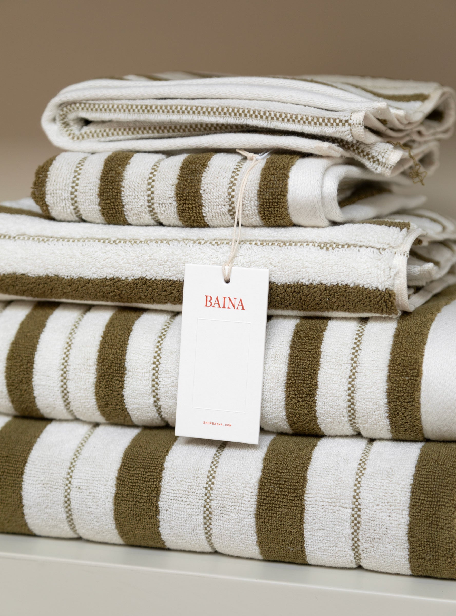  BAINA Madison Bath Sheet Caper & Chalk