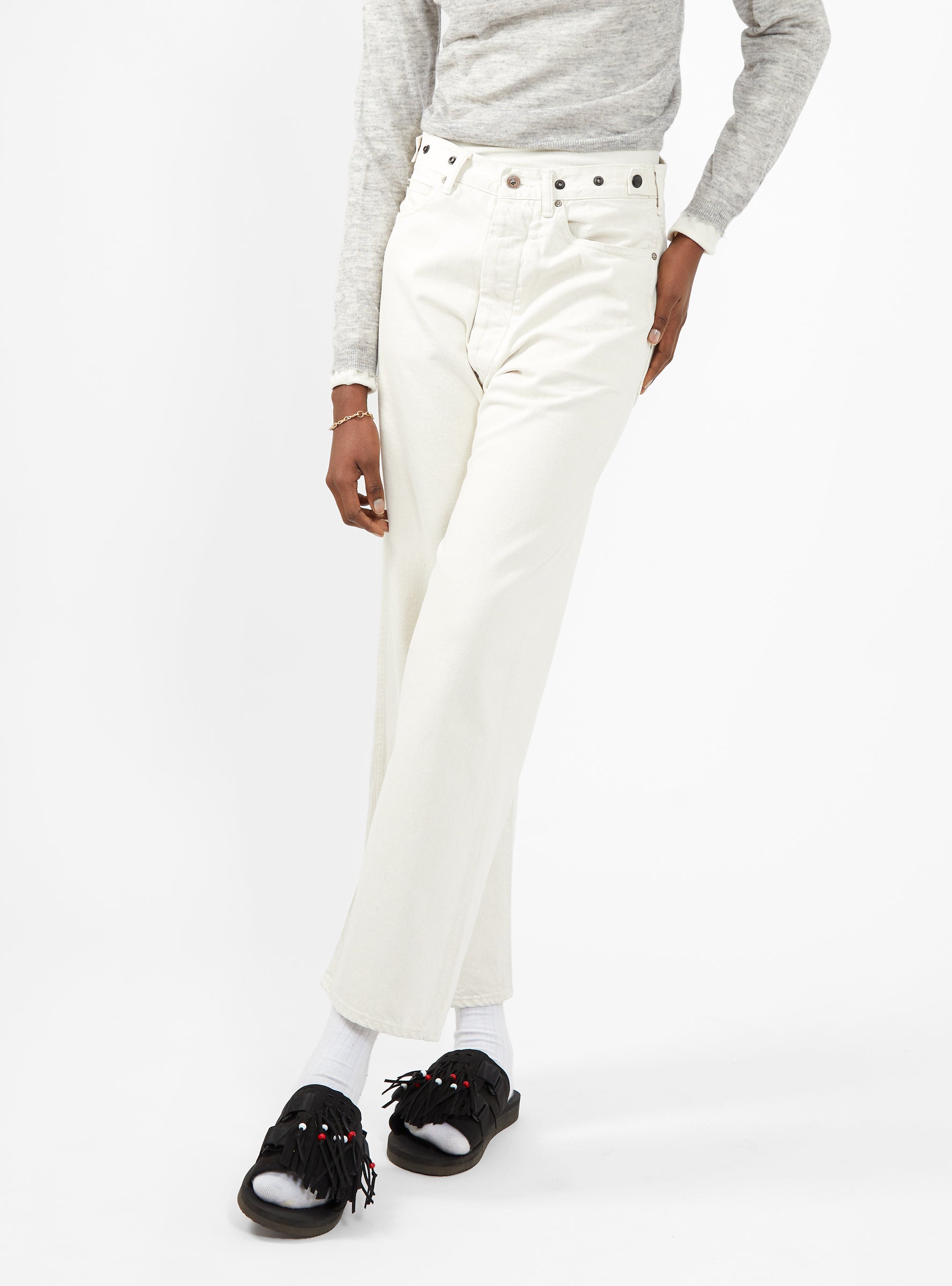  Chimala Wide High-Rise Jeans White