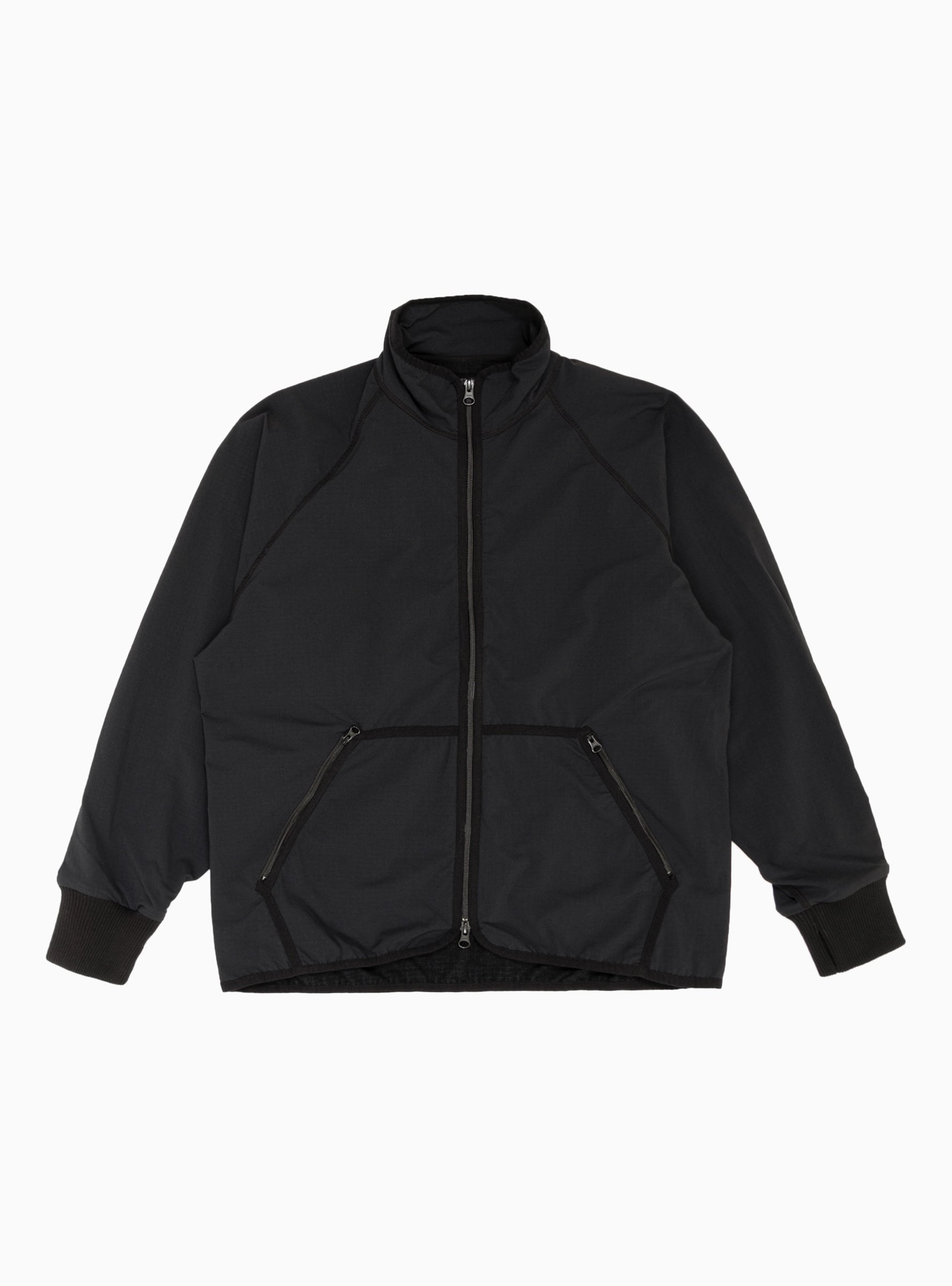  Beams Plus MIL Fleece-Backed Jersey Liner Jacket Black