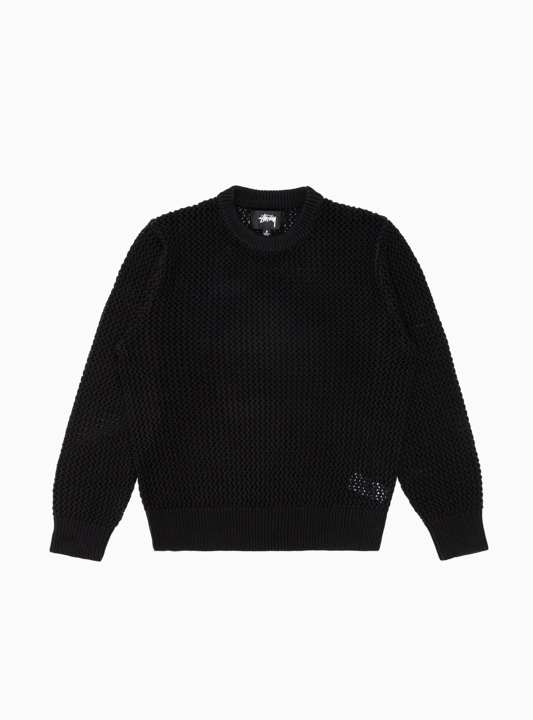  Stüssy Pig. Dyed Loose Gauge Sweater Black