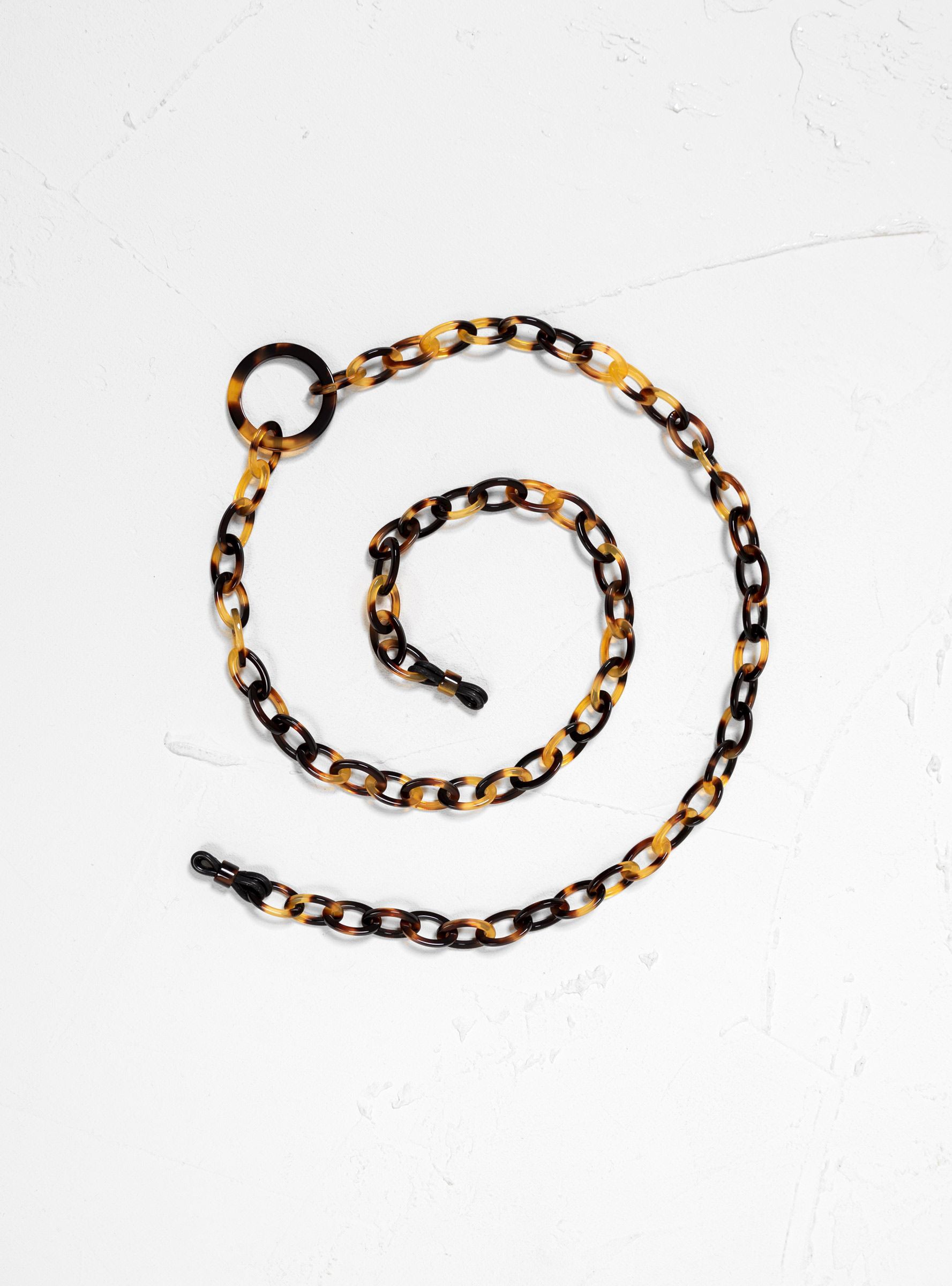  Orris London Smiley Mini Glasses Chain Dark Tortoiseshell