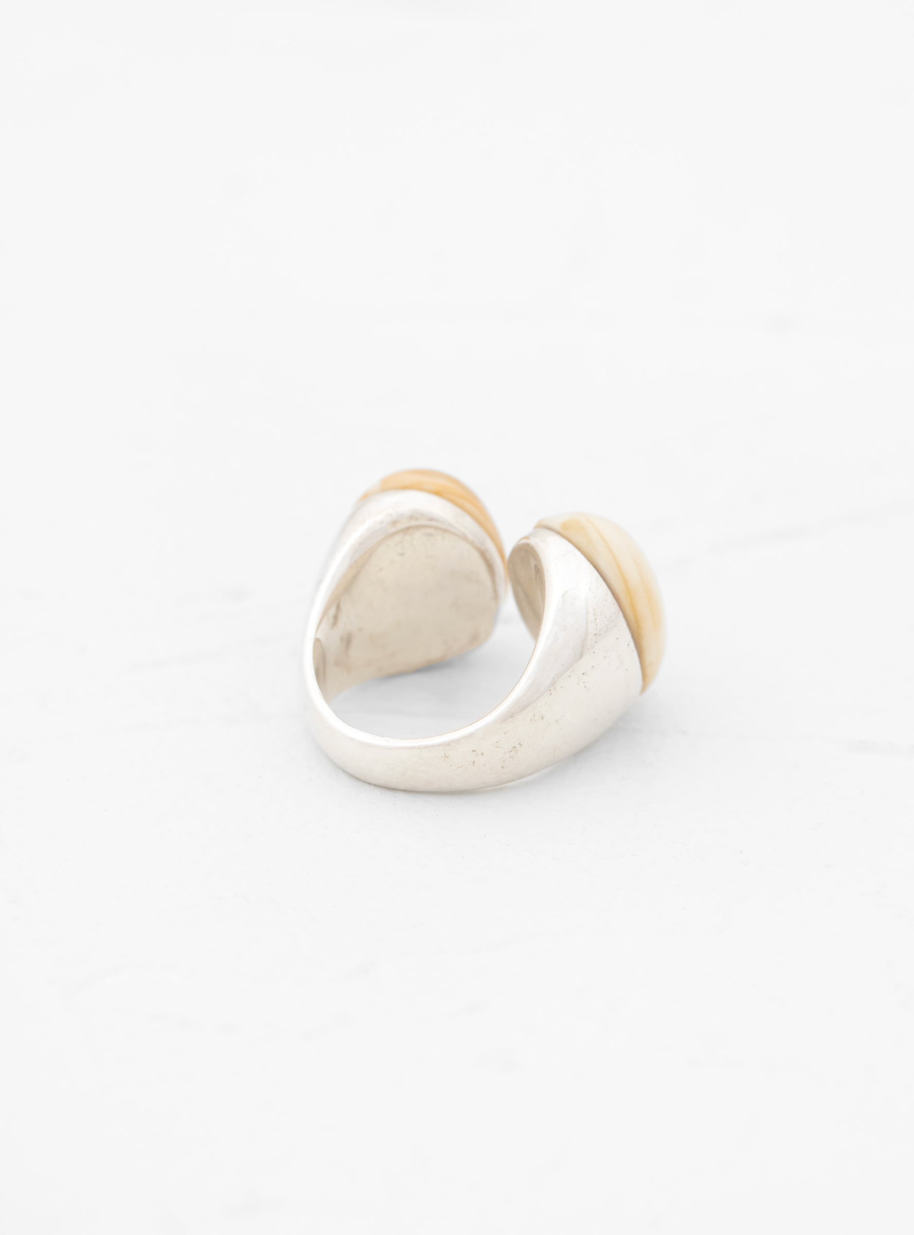  Helena Rohner Open Pale Agate Silver Ring - 54